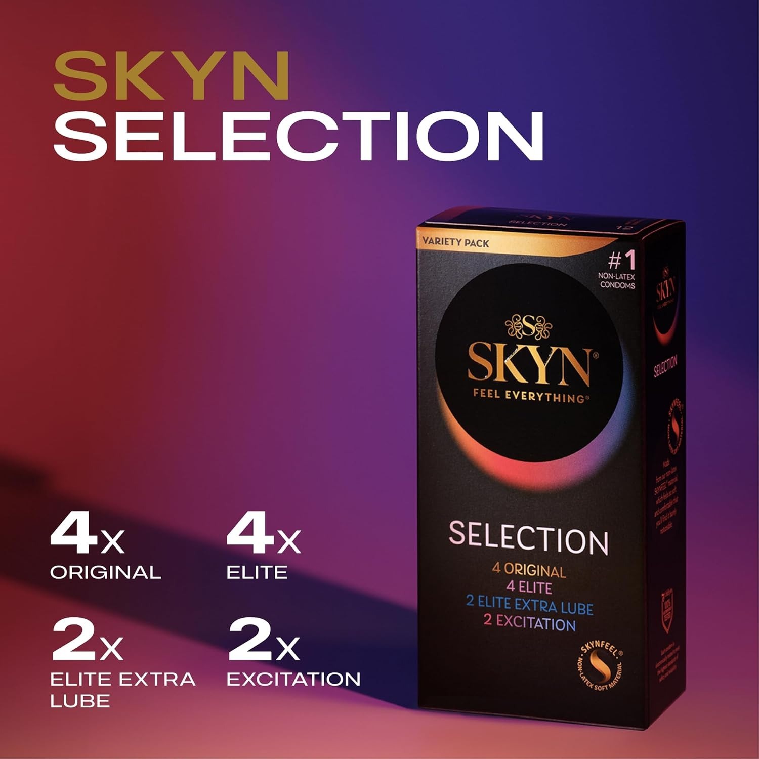 SKYN Selection 精選雜錦 PI安全套 36片裝 - Original , Elite, Elite Extra Lube, Excitation (New)