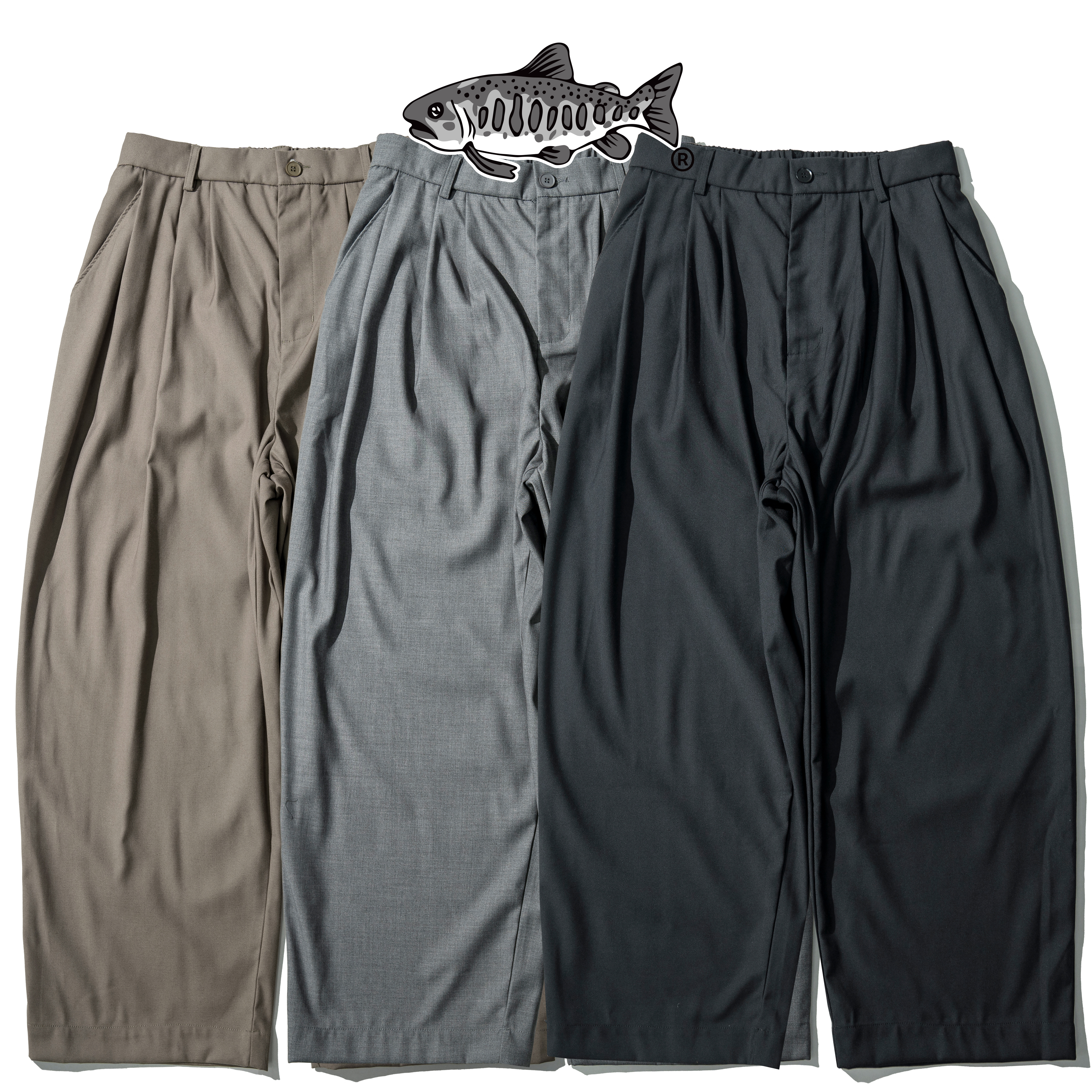 AGILITY Triple Pleated Wide Leg Pants 三褶線 寬筒落地 西裝長褲 [AC15]