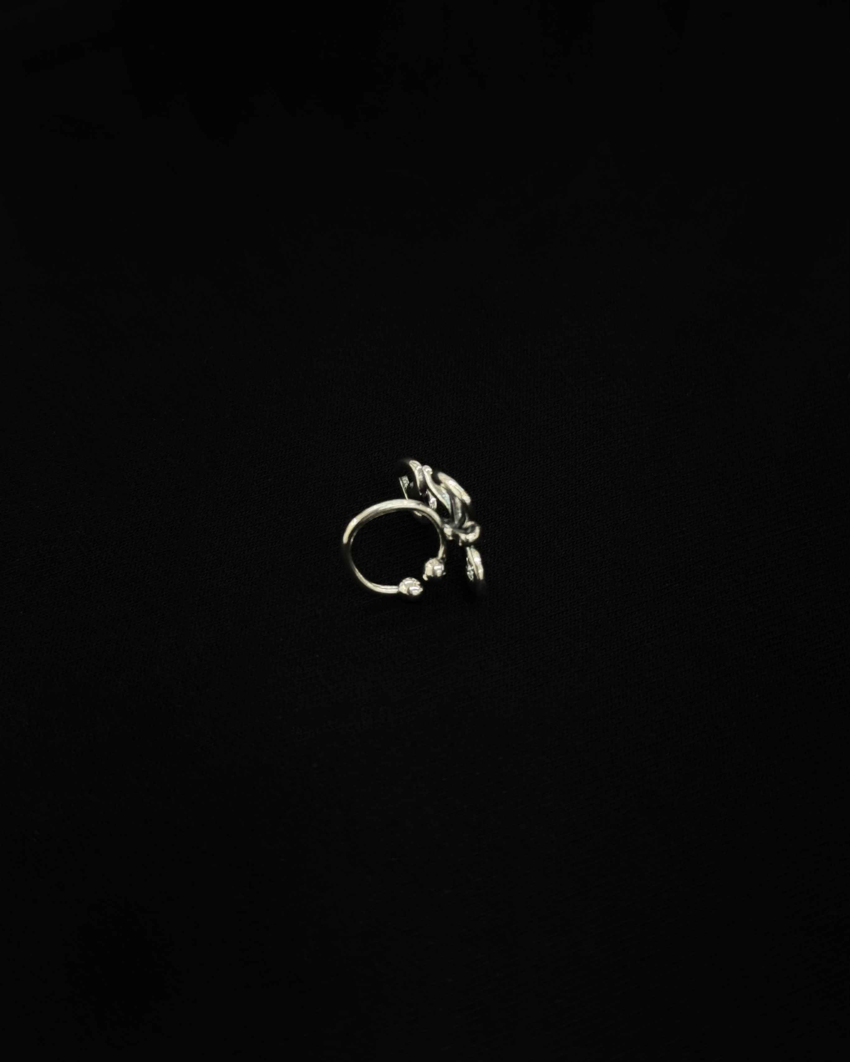 925純銀蝴蝶結拼心心耳骨扣