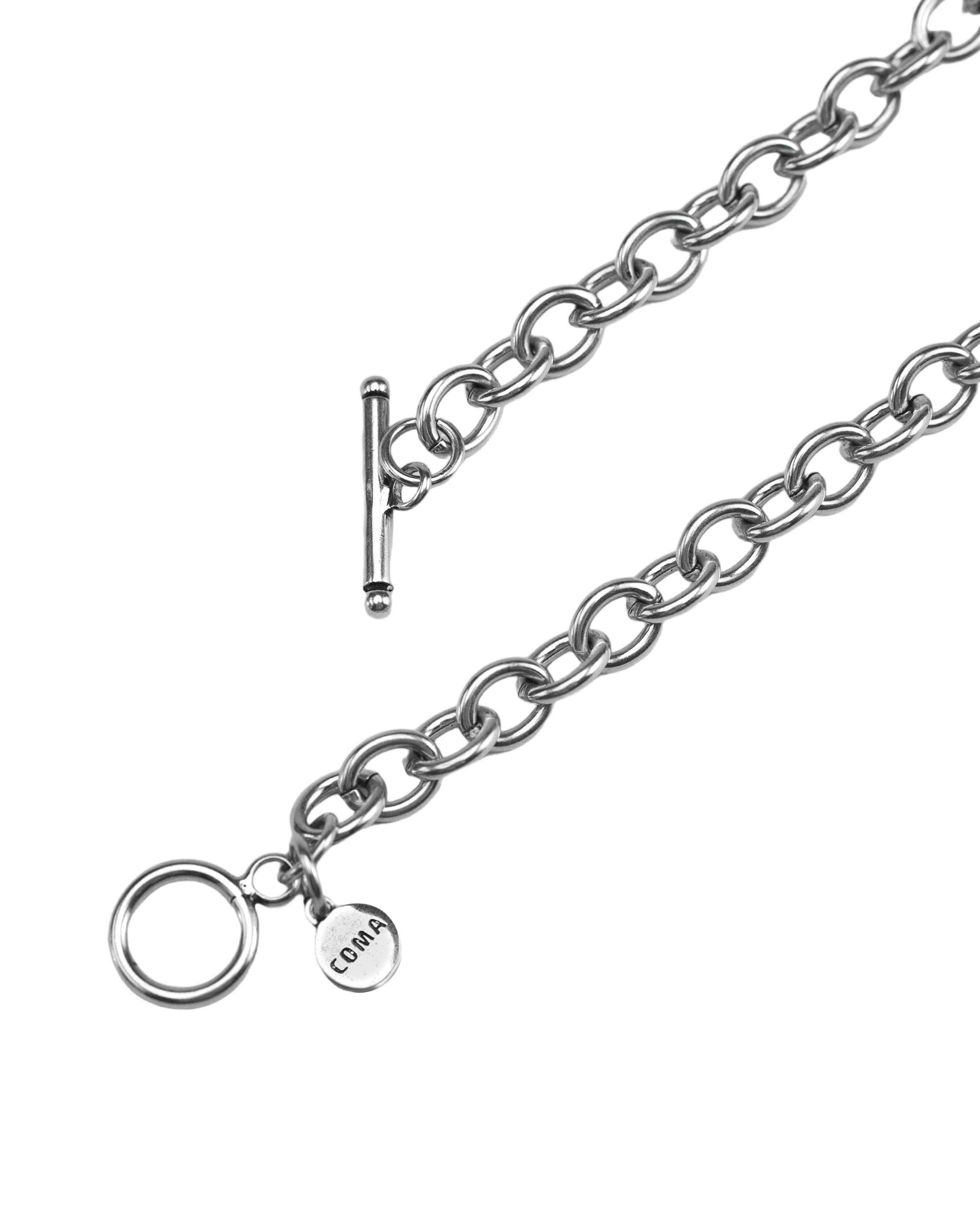 COMA INERTIA LOOP NECKLACE Antique Sliver