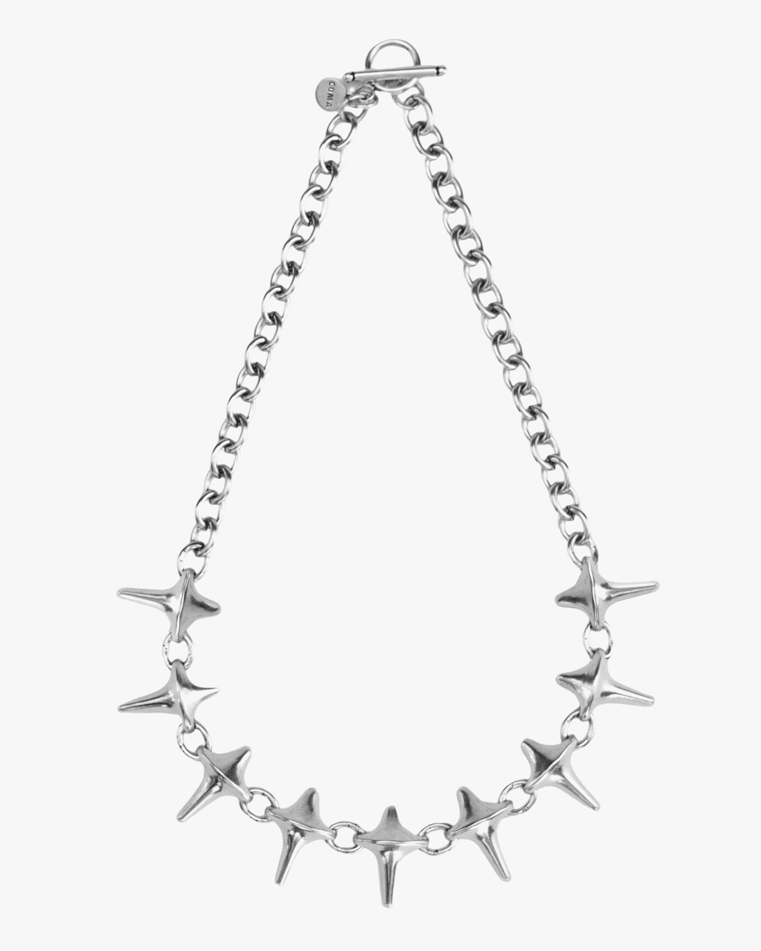 COMA INERTIA LOOP NECKLACE Antique Sliver