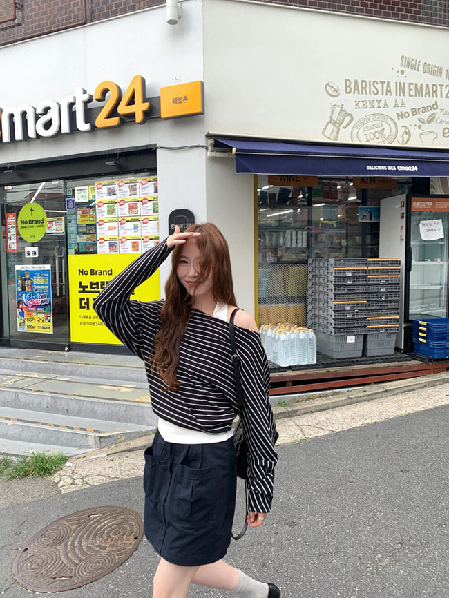 NEW 棉質假兩件上衣