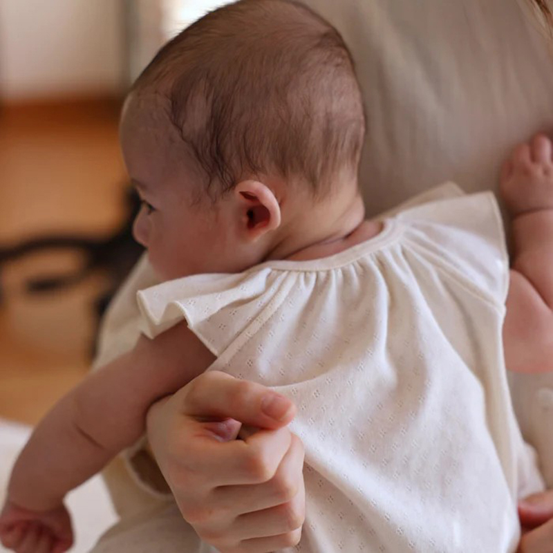 COFUCU 荷葉袖有機棉寶寶連身衣