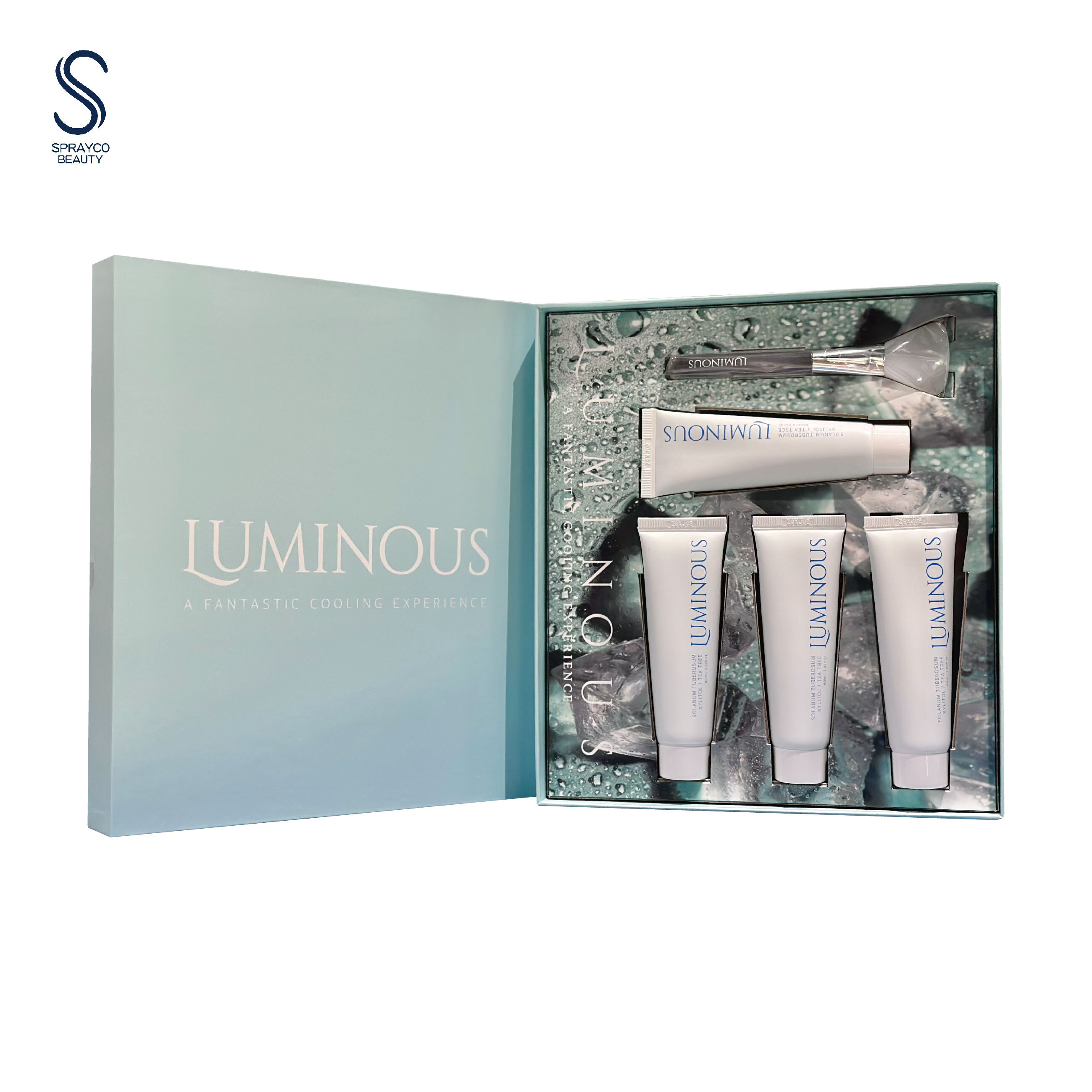 【LUMINOUS 透明質酸肽冰涼撕拉面膜 (一盒60ML*4支+ 掃)】