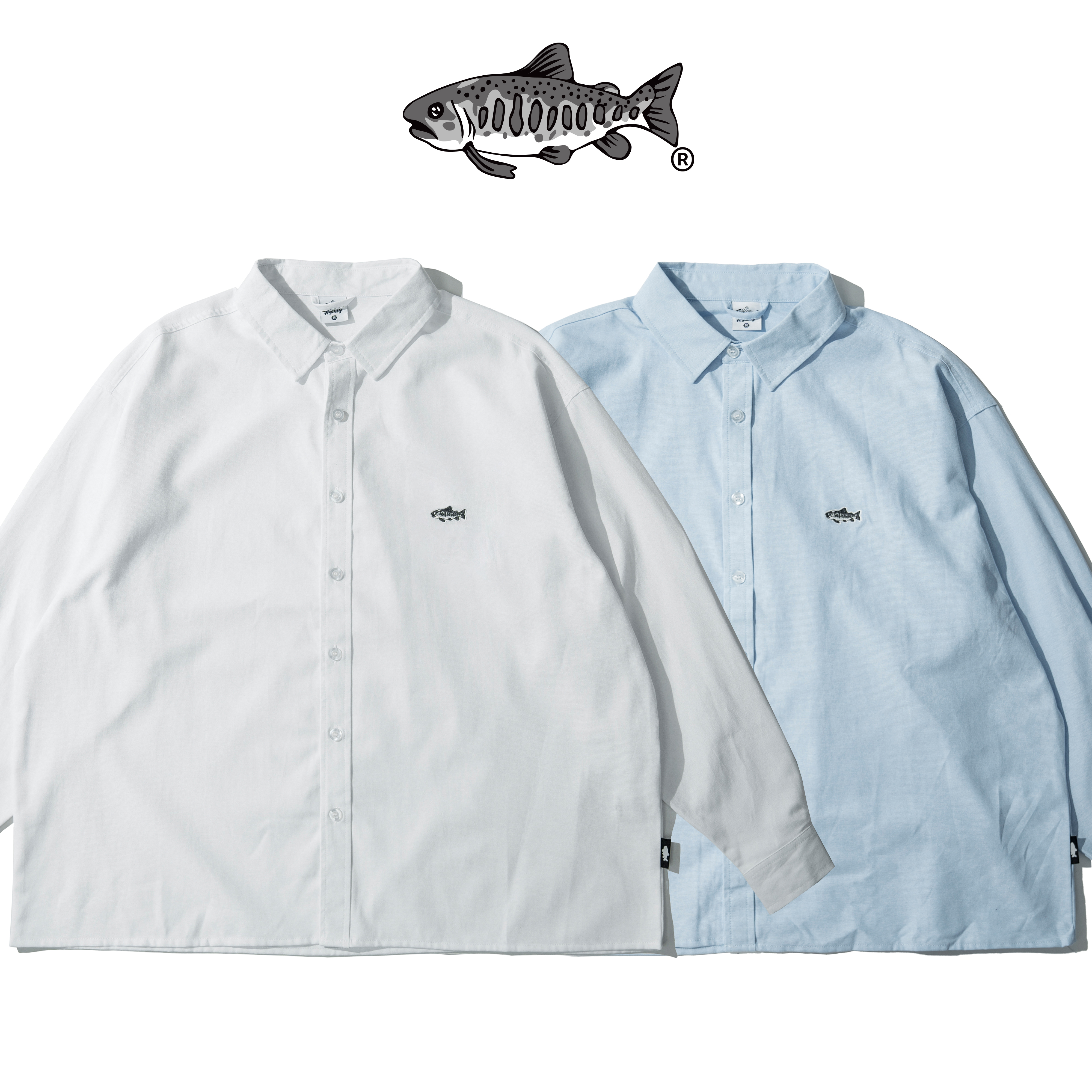 AGILITY Embroidery Oxford LS Shirt 小鮭魚 牛津 長袖襯衫 [SH-N03]