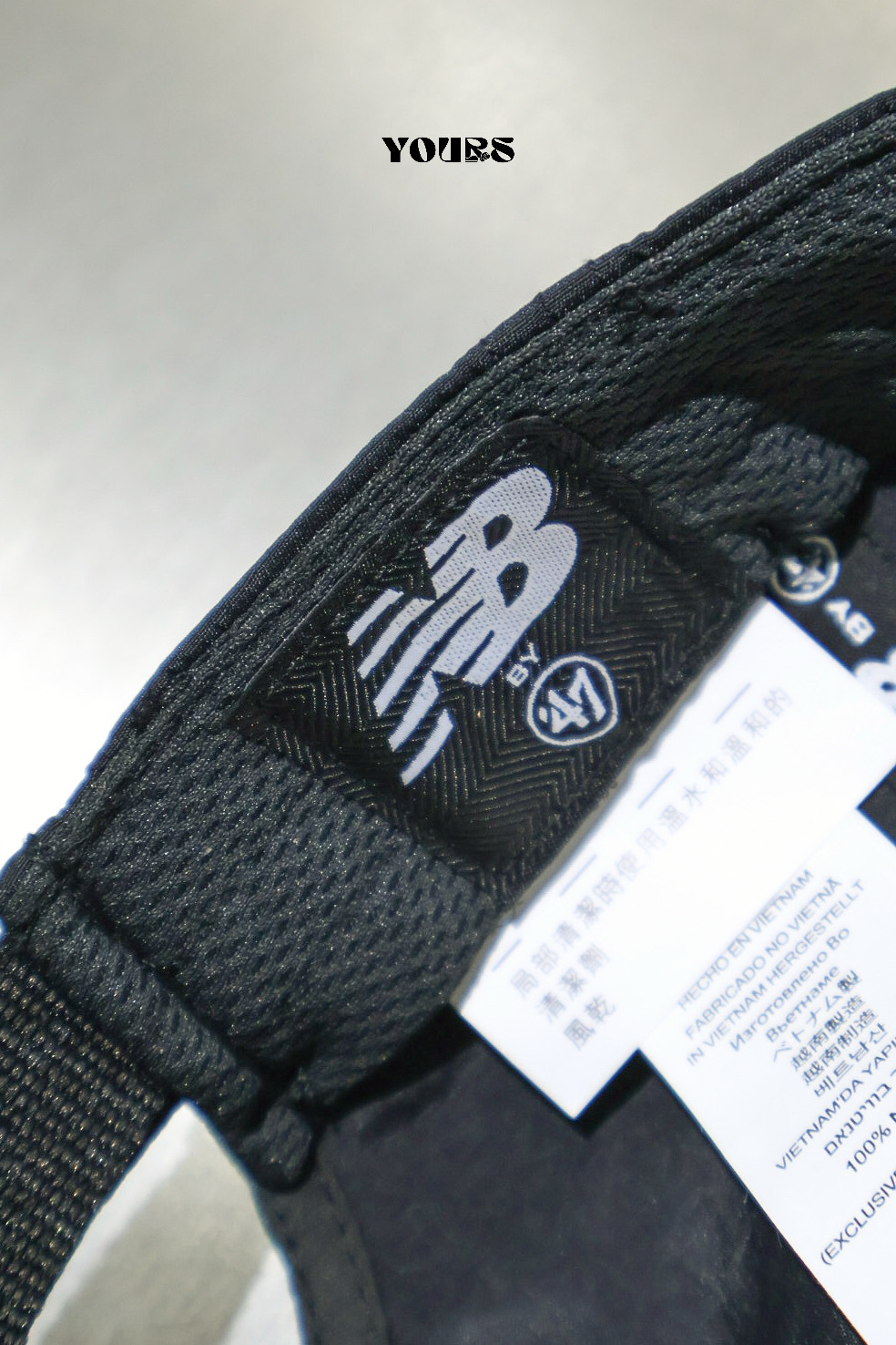 New Balance X 47 Clean Up 黑色防潑水老帽