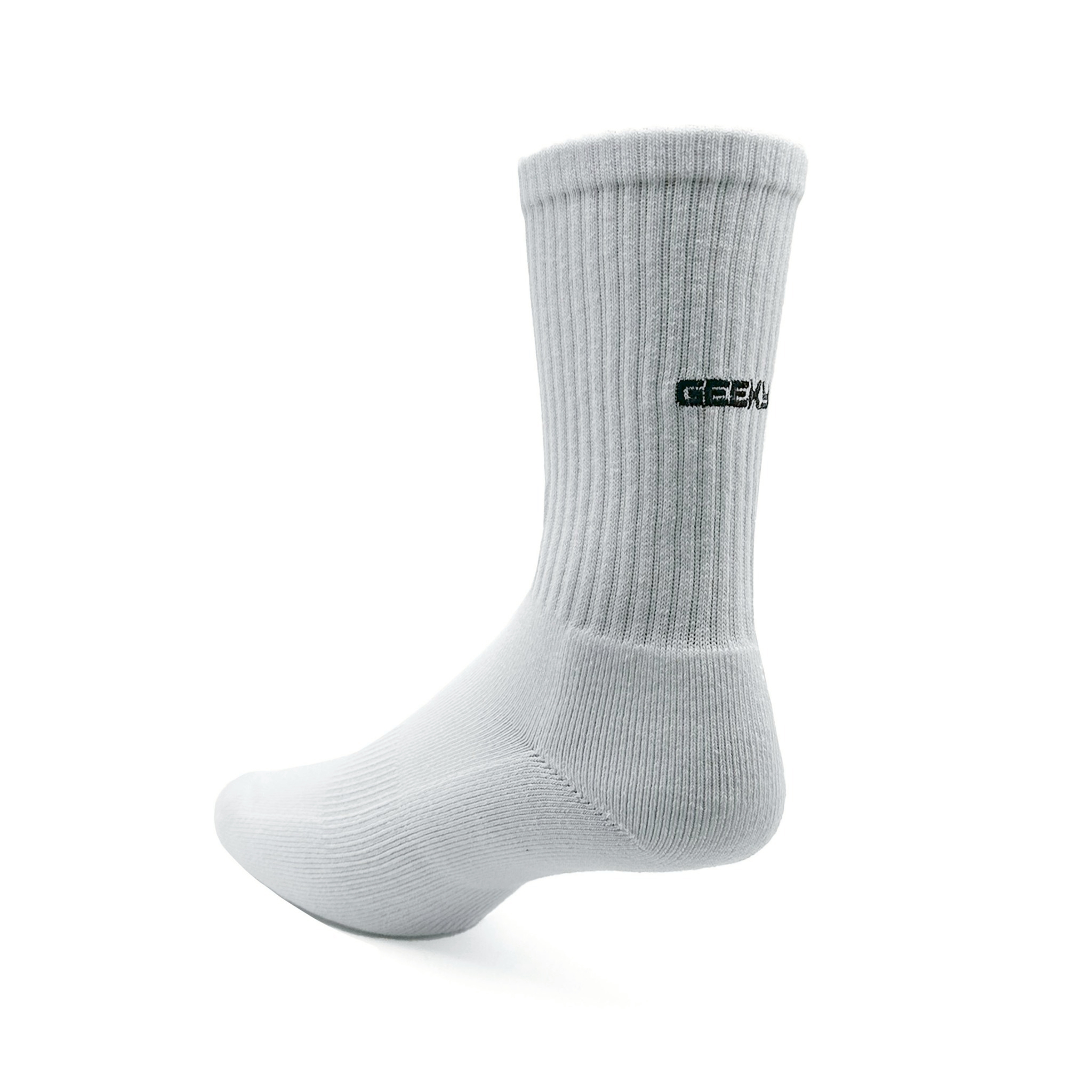 GEEKY LOGO長襪-白