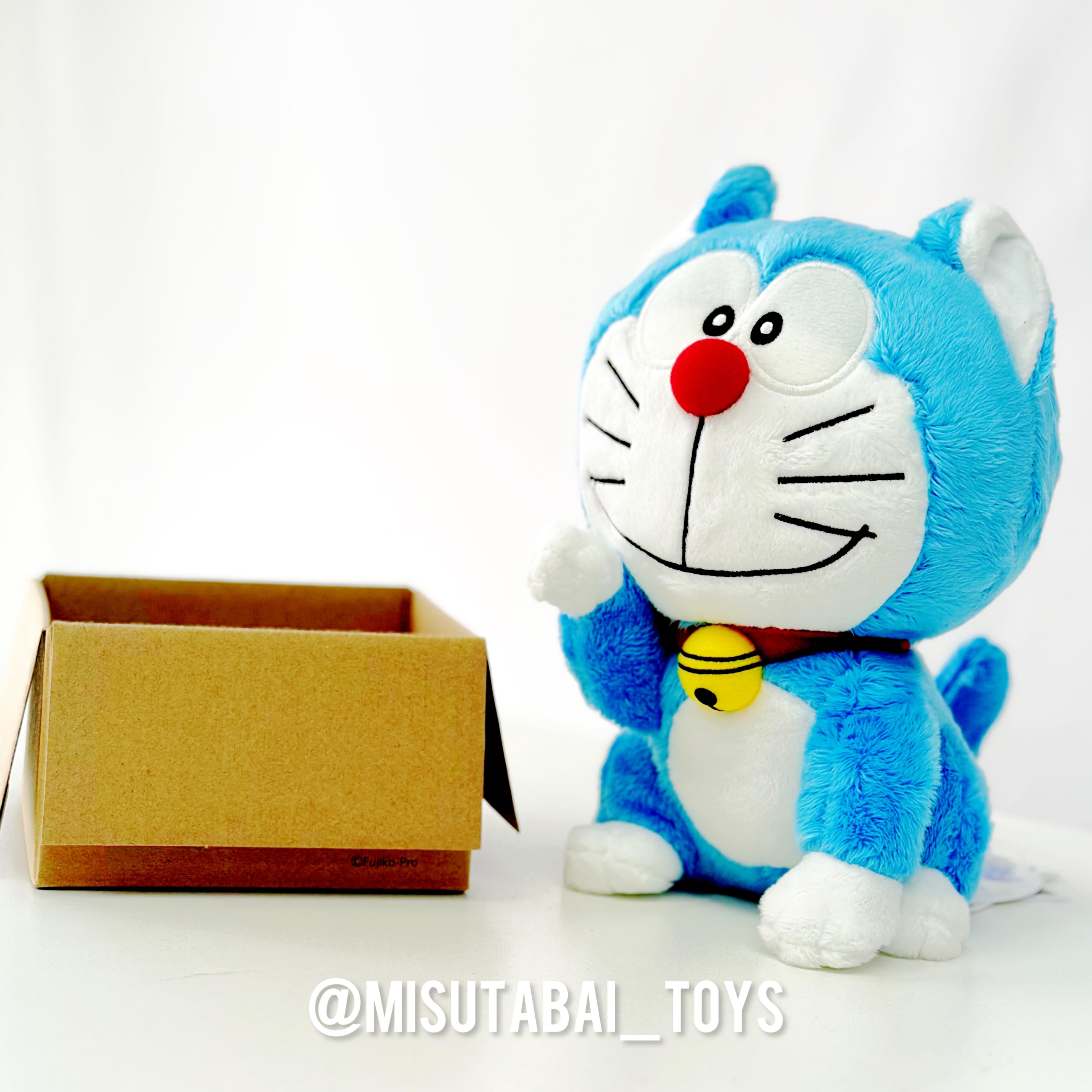 Doraemon 未來百貨限定品 招財小貓 毛公仔連紙箱