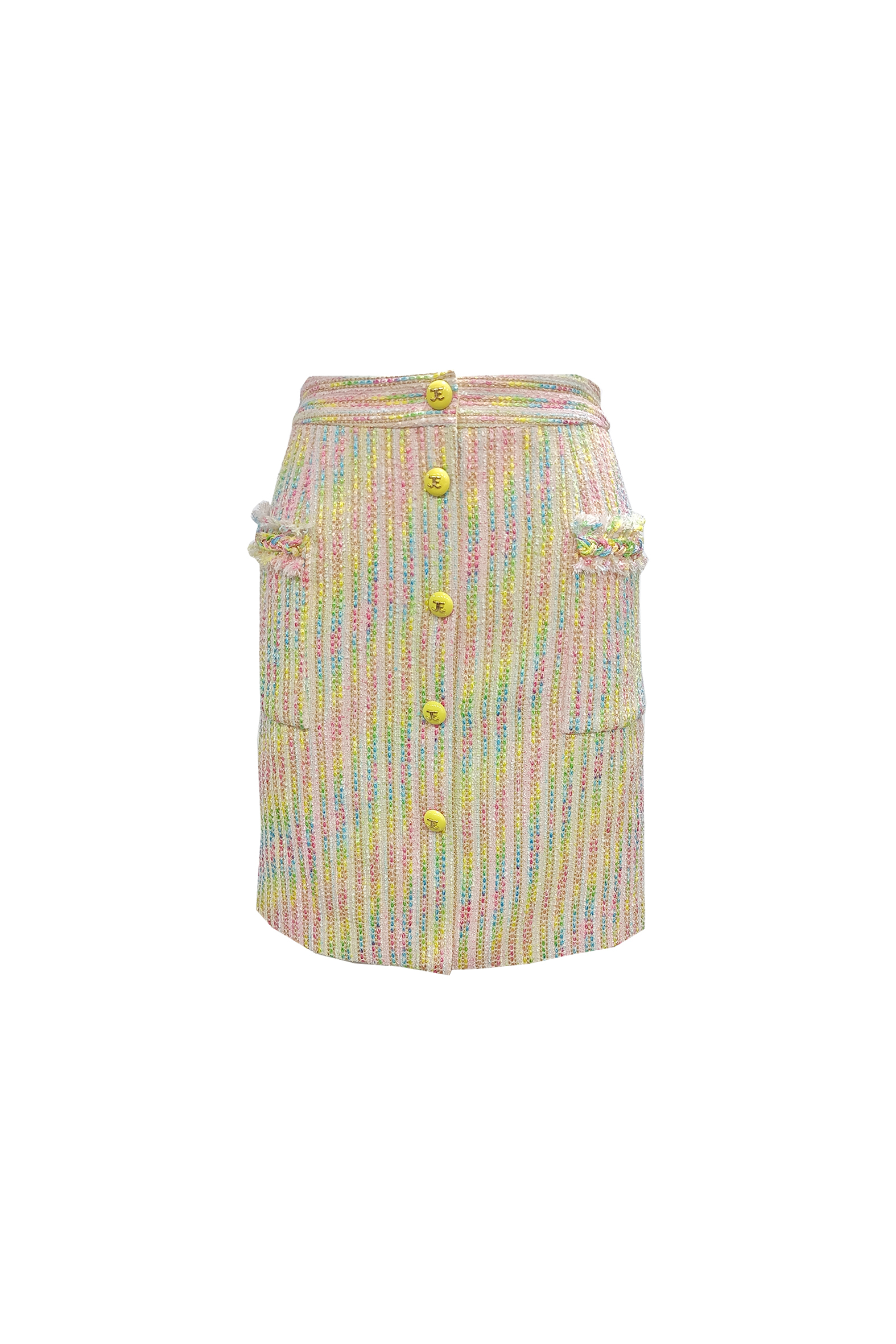 BD10023C1 新藝術花園七彩小香短包裙