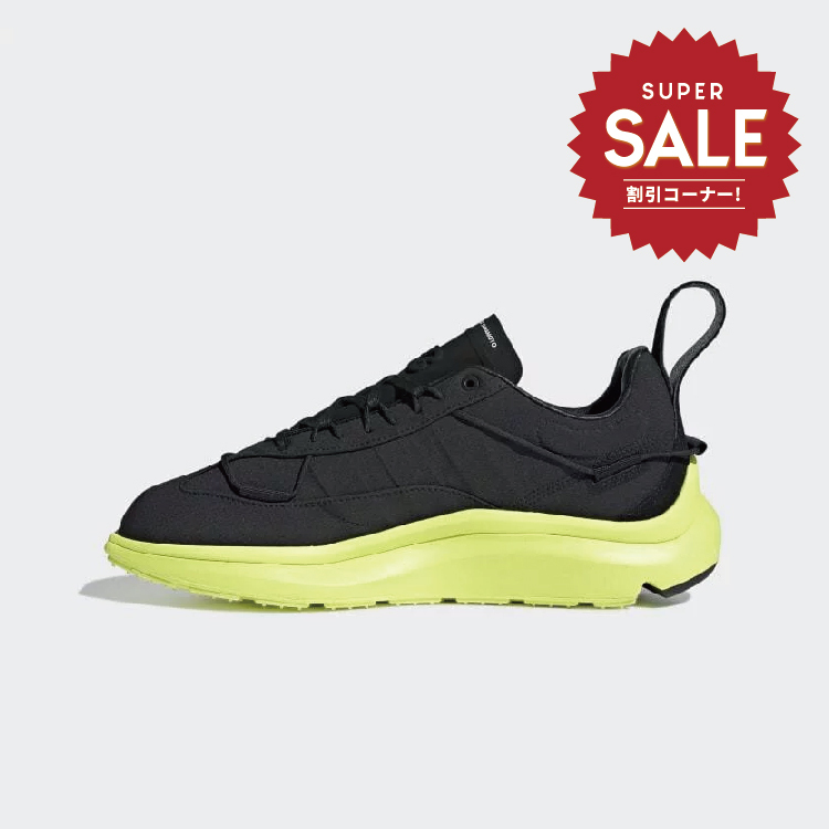 【 Y-3 SHIKU RUN 頂級鞋款 - 黑 螢光黃綠 】