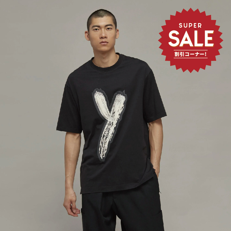 【 Y-3 LOGO GFX TEE 草寫LOGO短TEE - 黑 】
