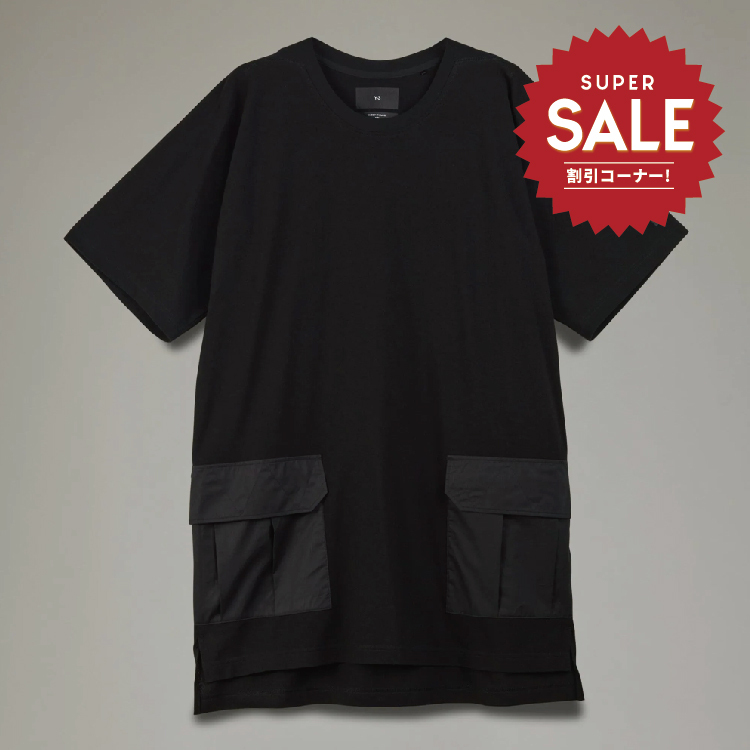 【 Y-3 POCKET SS TEE 下擺口袋短TEE - 黑 】