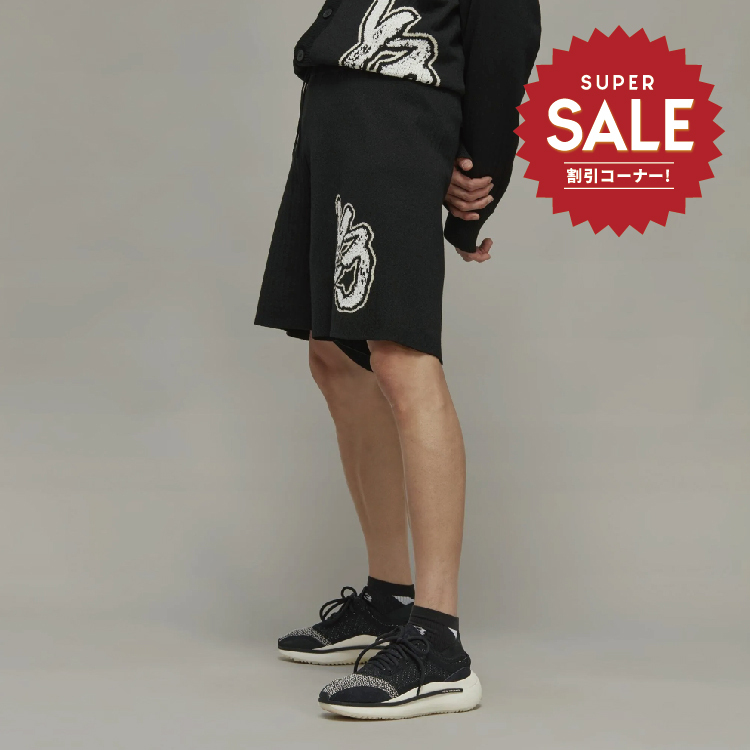 【 Y-3 LOGO KNT SHORT 針織短褲 - 黑 】