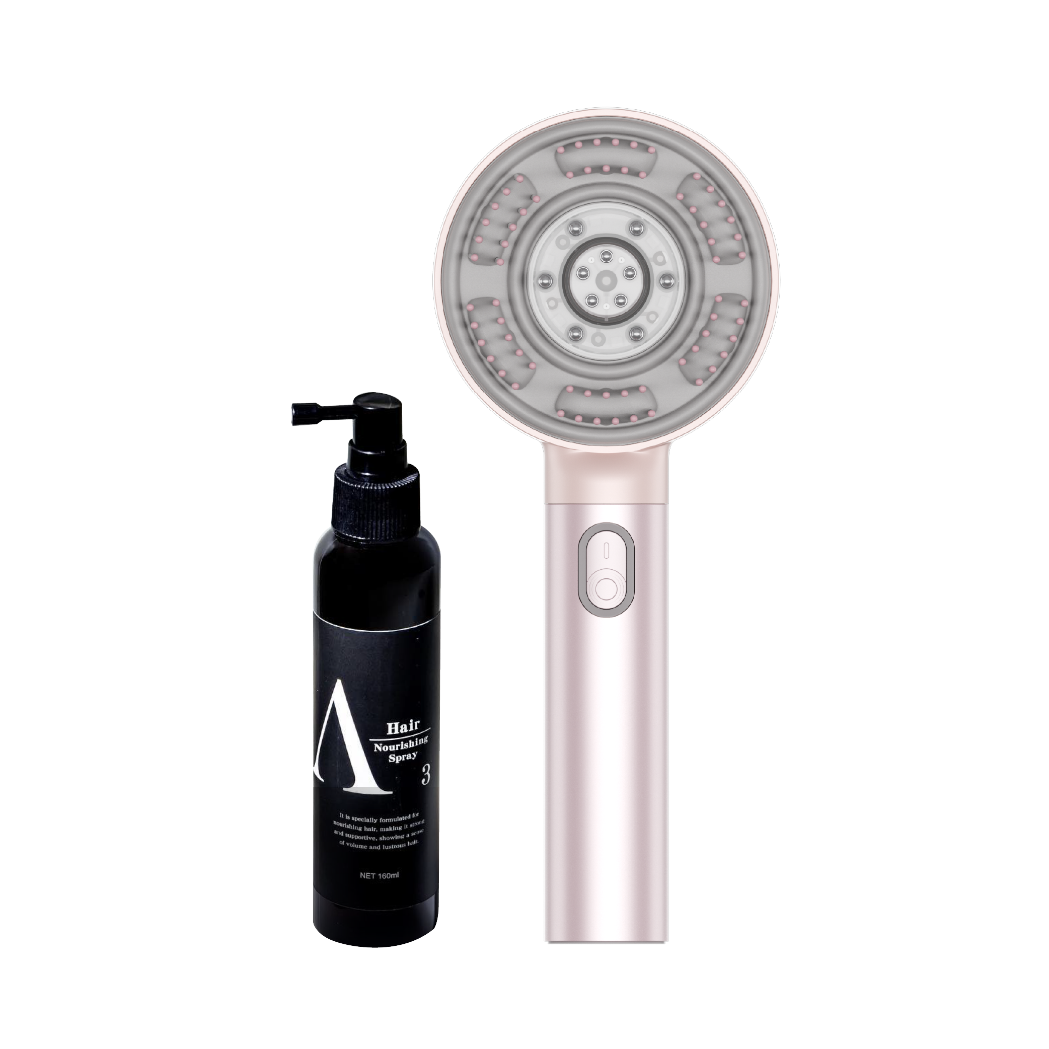 TRITHERA 紅光按摩梳 x HOSEN 強健髮根套組 - 160ml