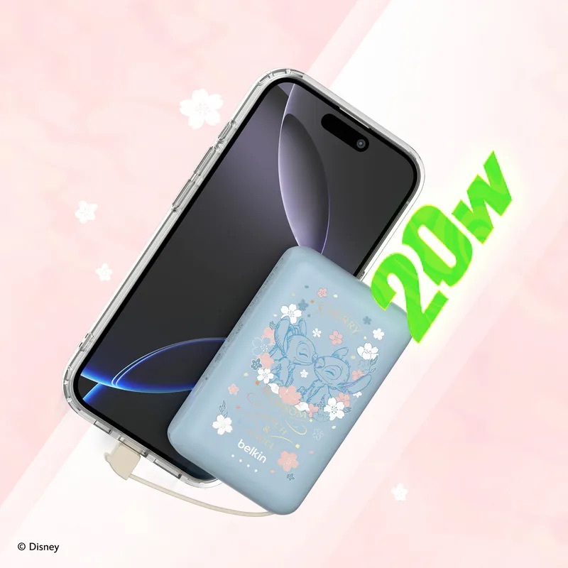 BoostCharge 便攜式行動電源 10K + 內置USB-C充電線 (迪士尼系列)