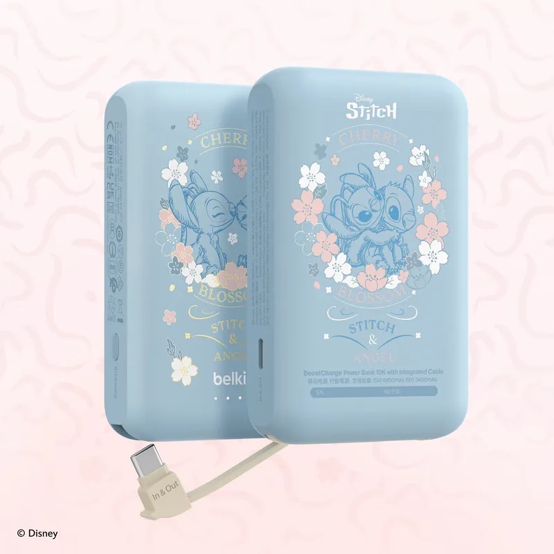 BoostCharge 便攜式行動電源 10K + 內置USB-C充電線 (迪士尼系列)