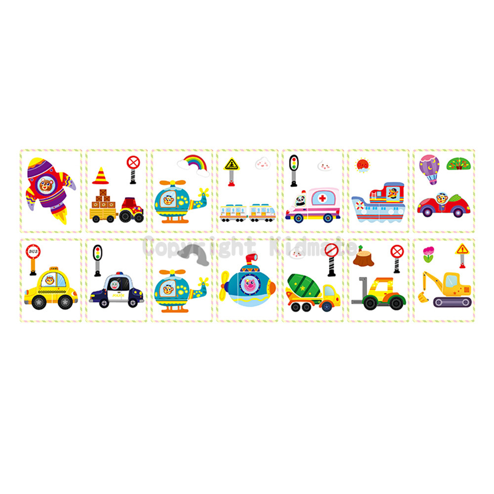 《 KIDMATE 》  交通工具磁性拼圖禮盒