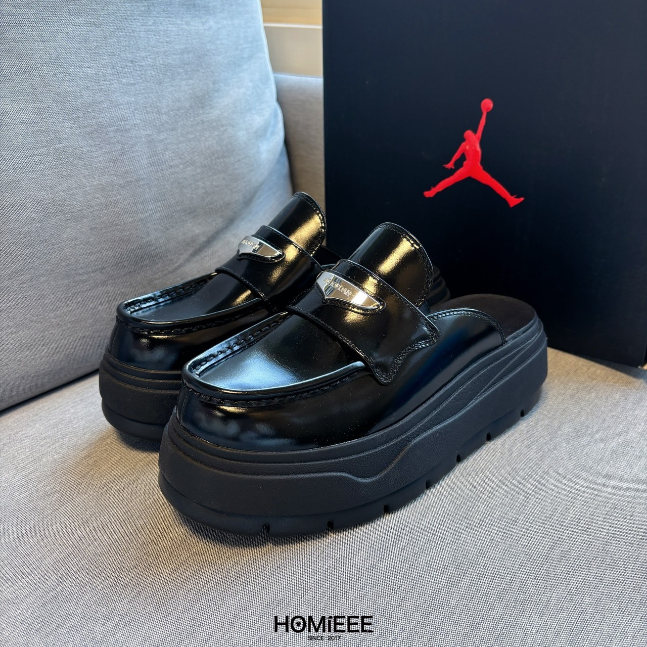 Air Jordan Loafer Mule 樂福 穆勒 皮鞋 厚底 黑色 女鞋 [HJ4292-001]