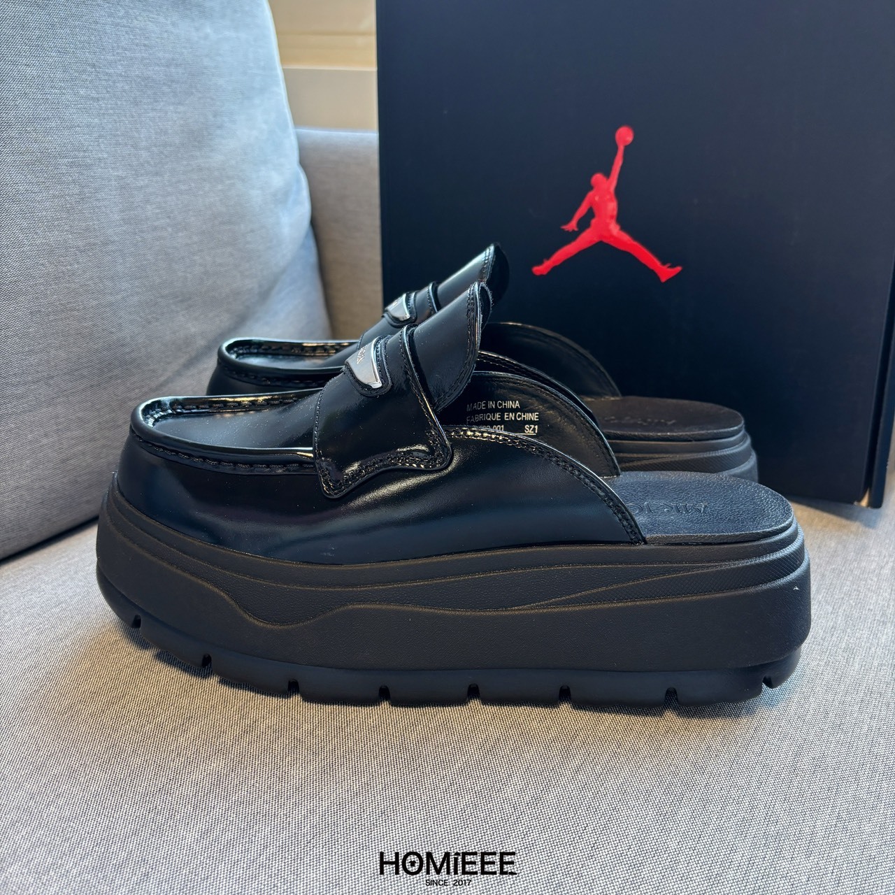 Air Jordan Loafer Mule 樂福 穆勒 皮鞋 厚底 黑色 女鞋 [HJ4292-001]