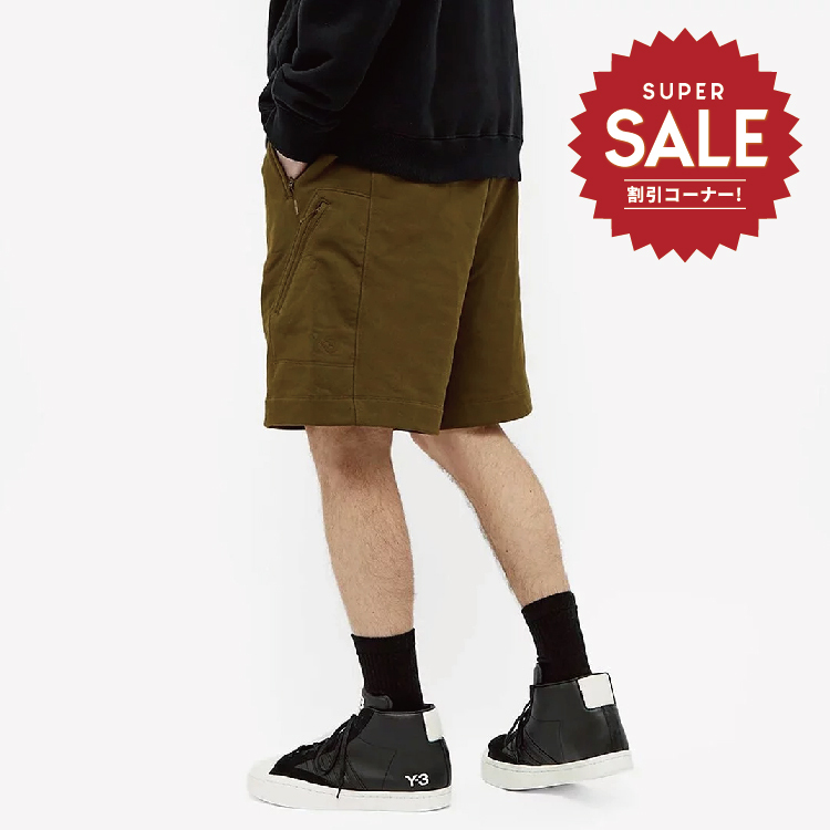 【 Y-3 M CL TRY UT SHT 運動棉短褲 - 卡其綠 】