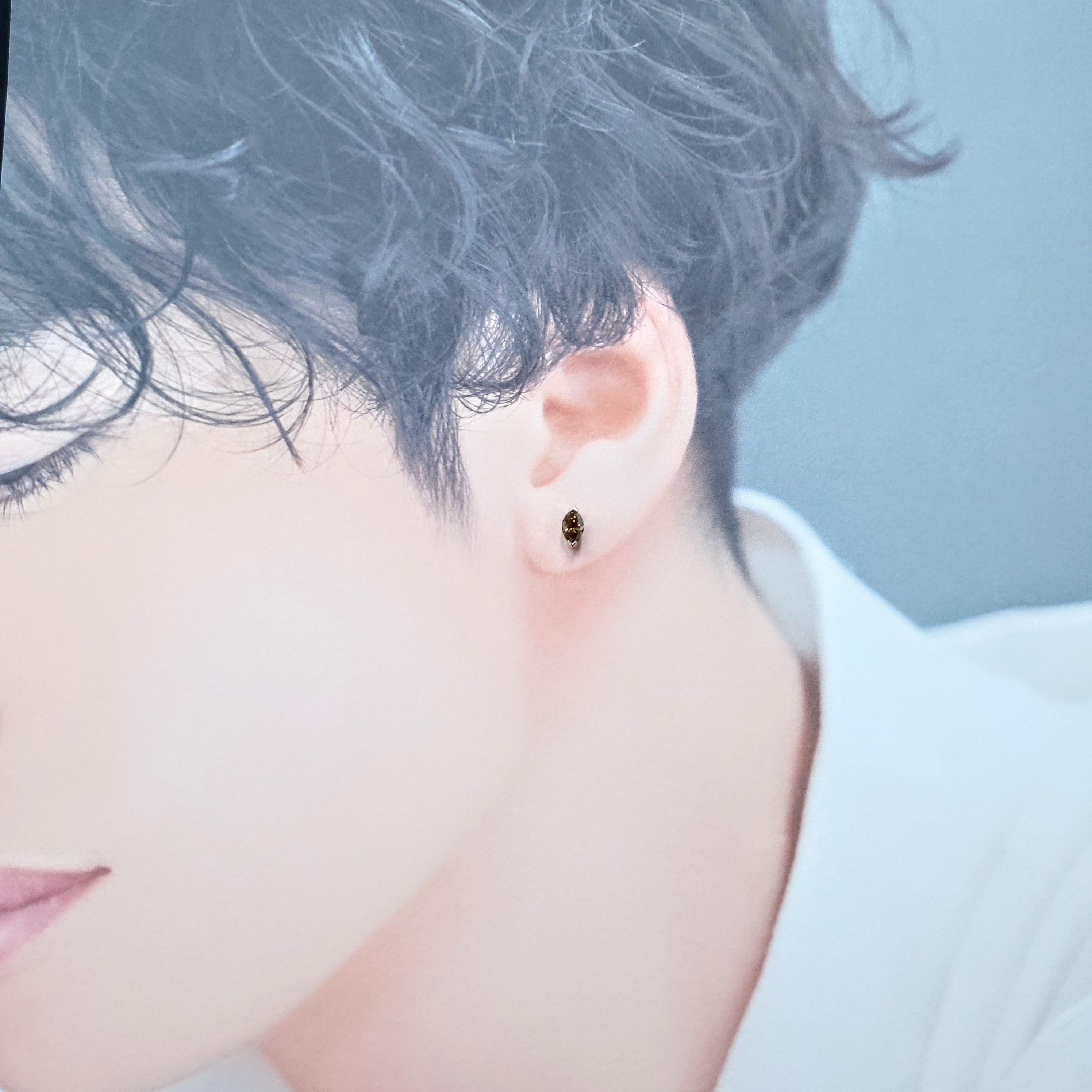 18K White Gold 0.93ct Fancy Brown Marquise Cut Diamond Earrings