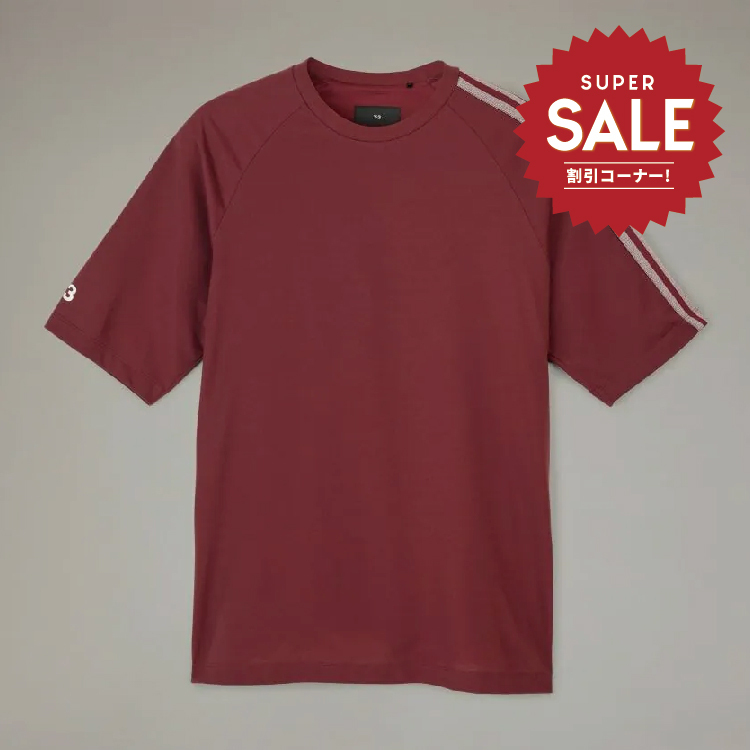 【 Y-3 3S SS TEE 短TEE - 酒紅 】