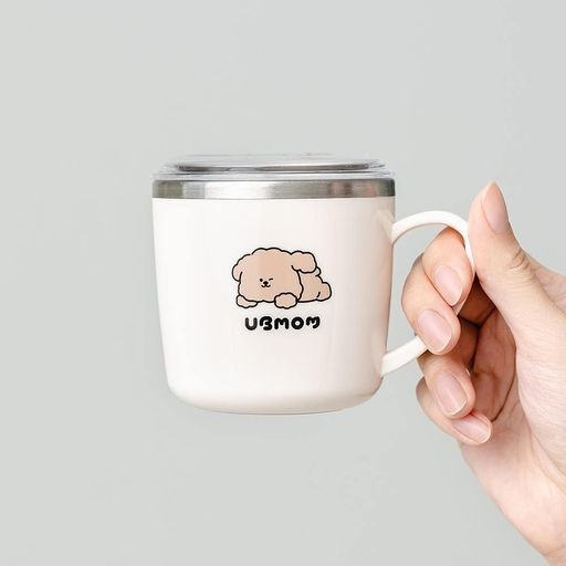 UBMOM 萌萌狗不銹鋼杯帶蓋