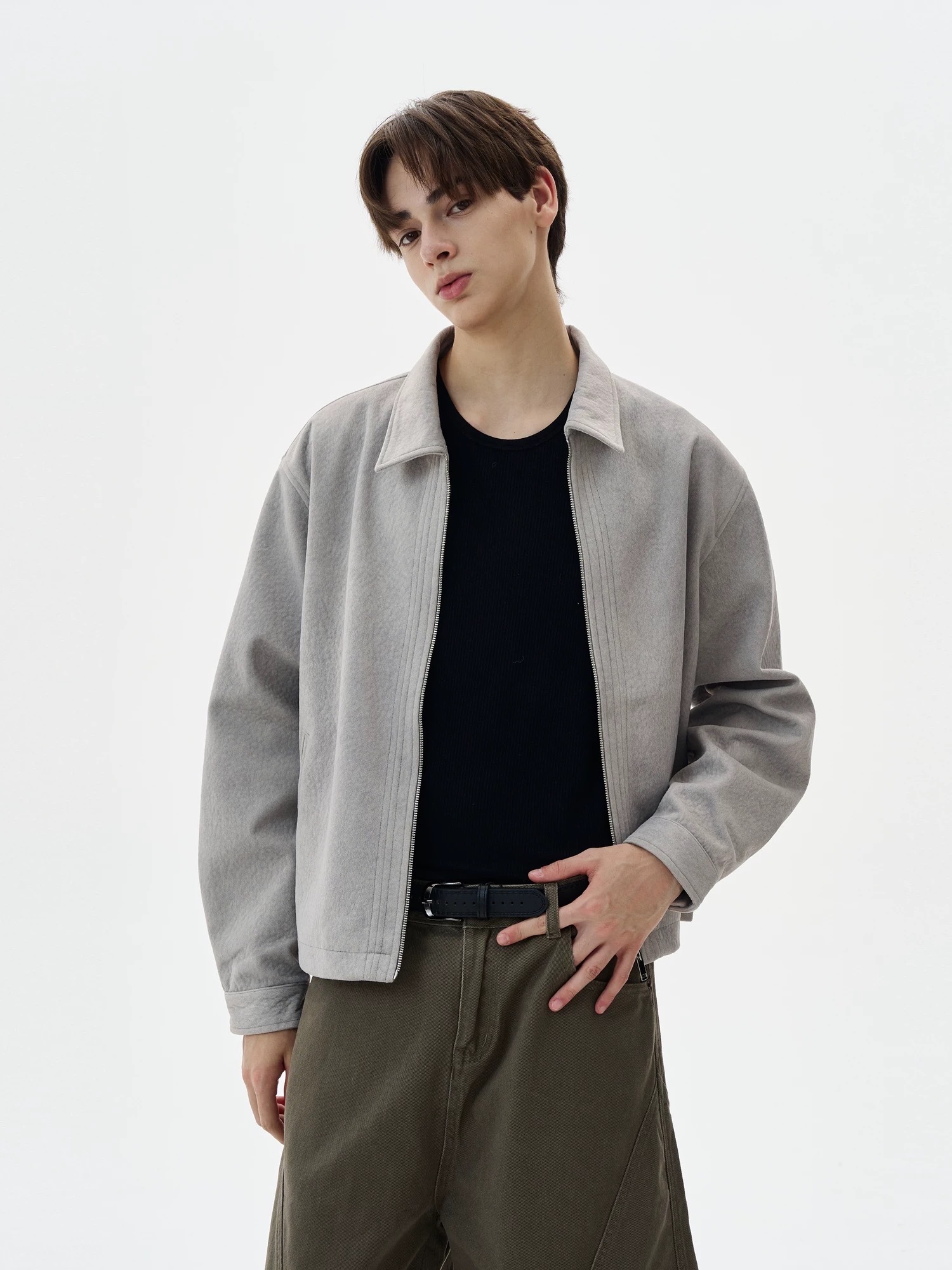 SIMPLEACTION 美式休閒cleanfit翻領休閒外套