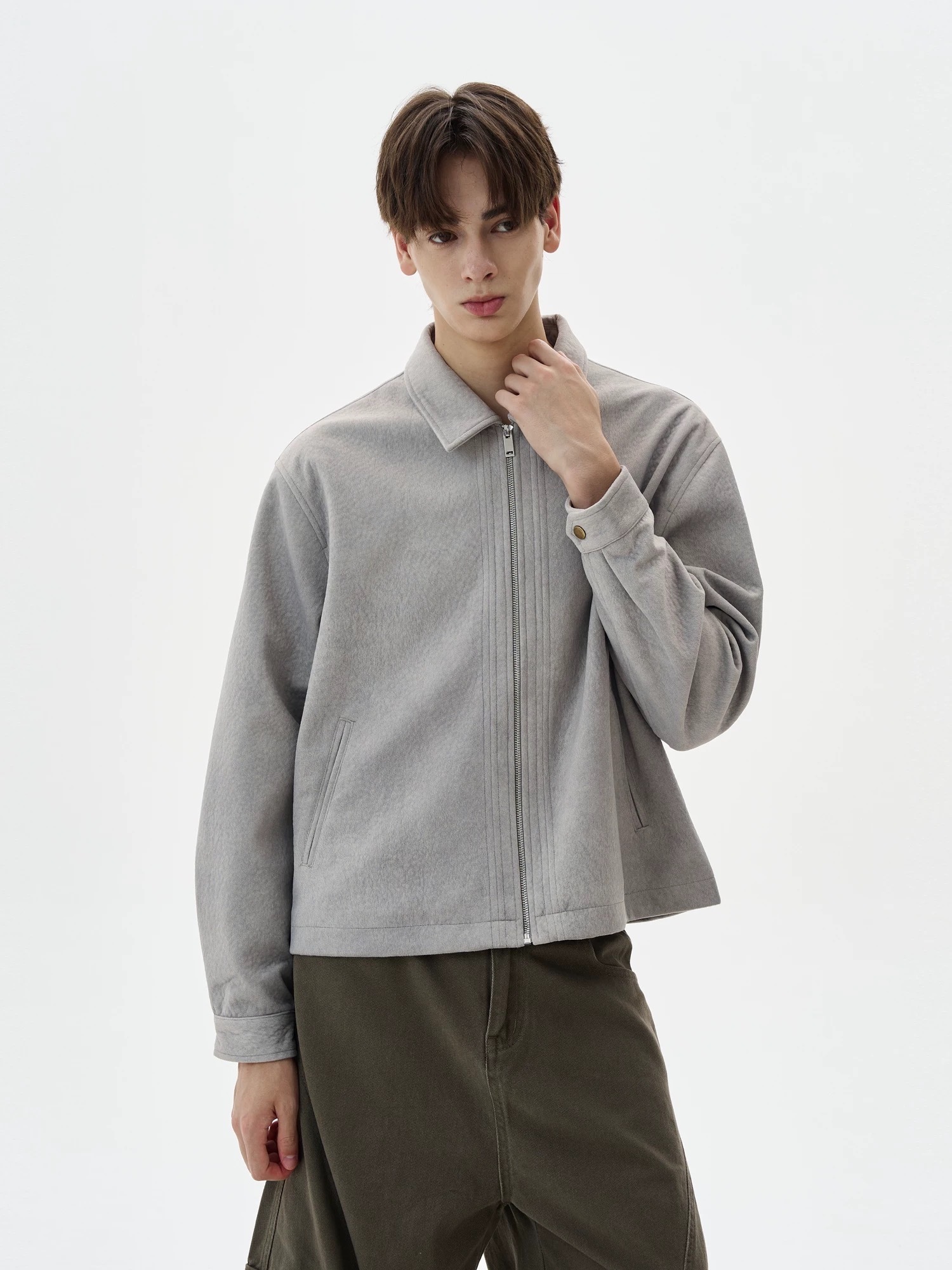 SIMPLEACTION 美式休閒cleanfit翻領休閒外套