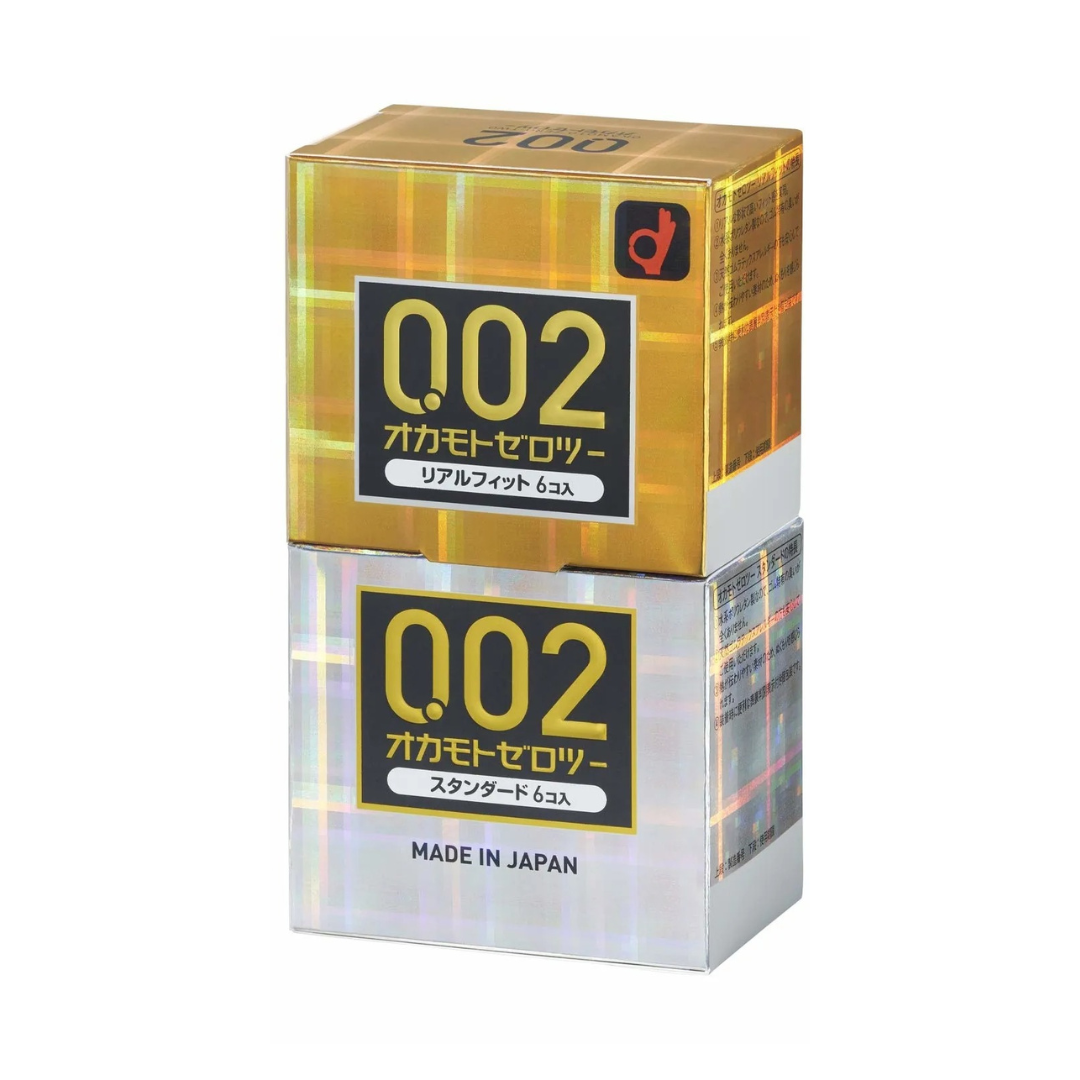 岡本 薄度均一 0.02 (日本版) Real Fit 真貼身 6片裝 + 標準 6片裝 PU安全套
