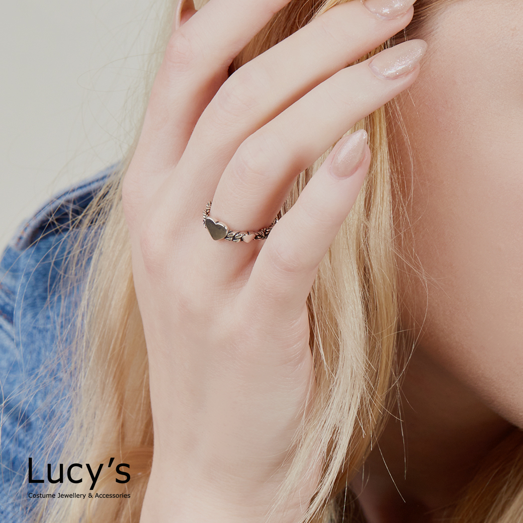 925純銀 愛鍊 硫化開口戒 (100033)