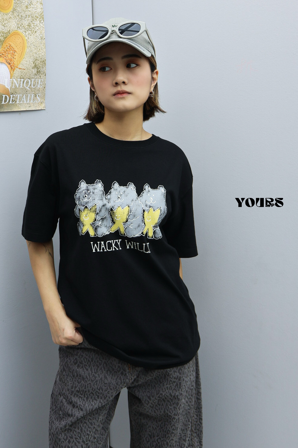 韓國 Wacky Willy  熊抱kiki短袖Tee (2colors)