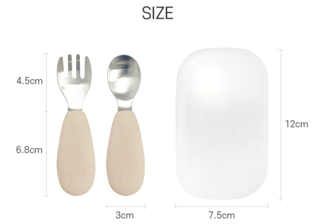 UBMOM 鉑金矽膠不銹鋼叉匙套裝 (連收納盒)