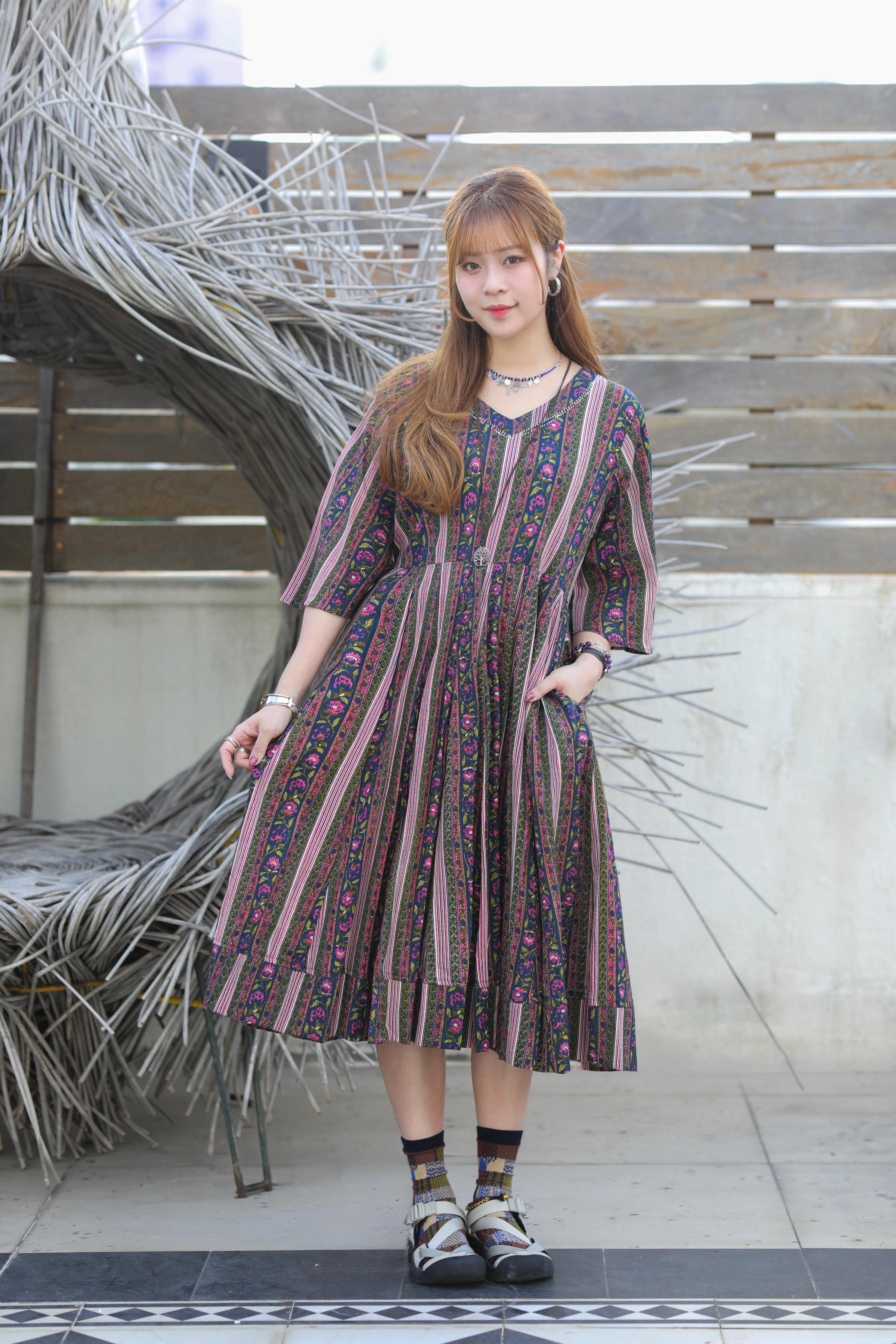 Macrame 連身裙 - M3524C - Blue (0822)