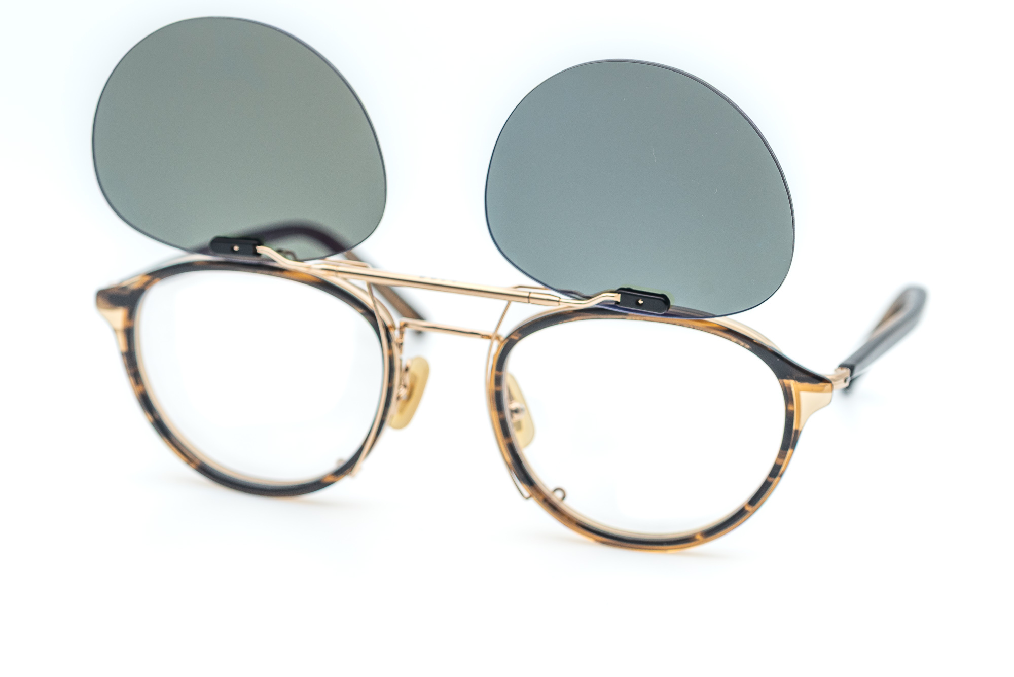 金子眼鏡 - KV-160 - BRS with clip-on sunglasses