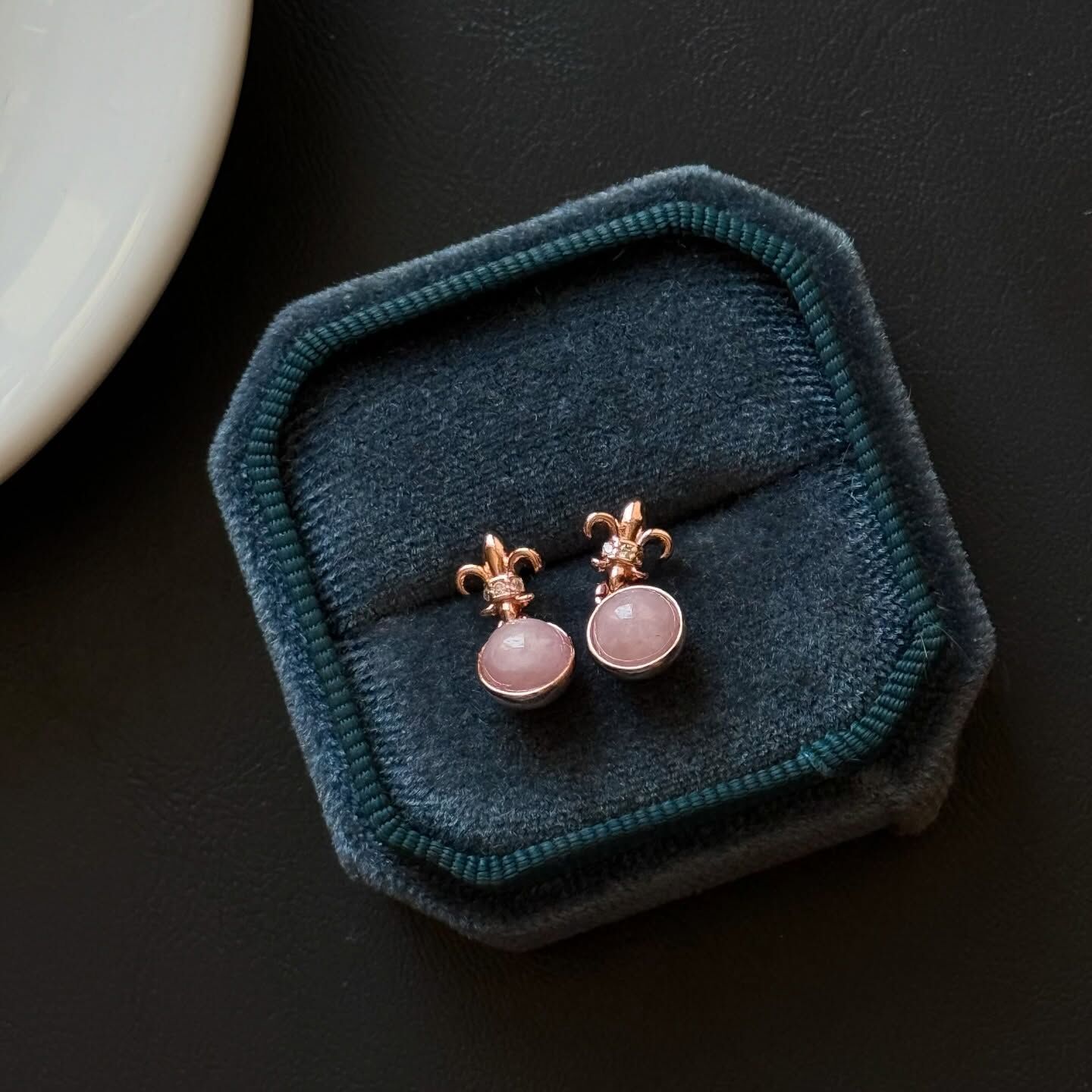 [原石] 紫鋰輝 925銀耳環