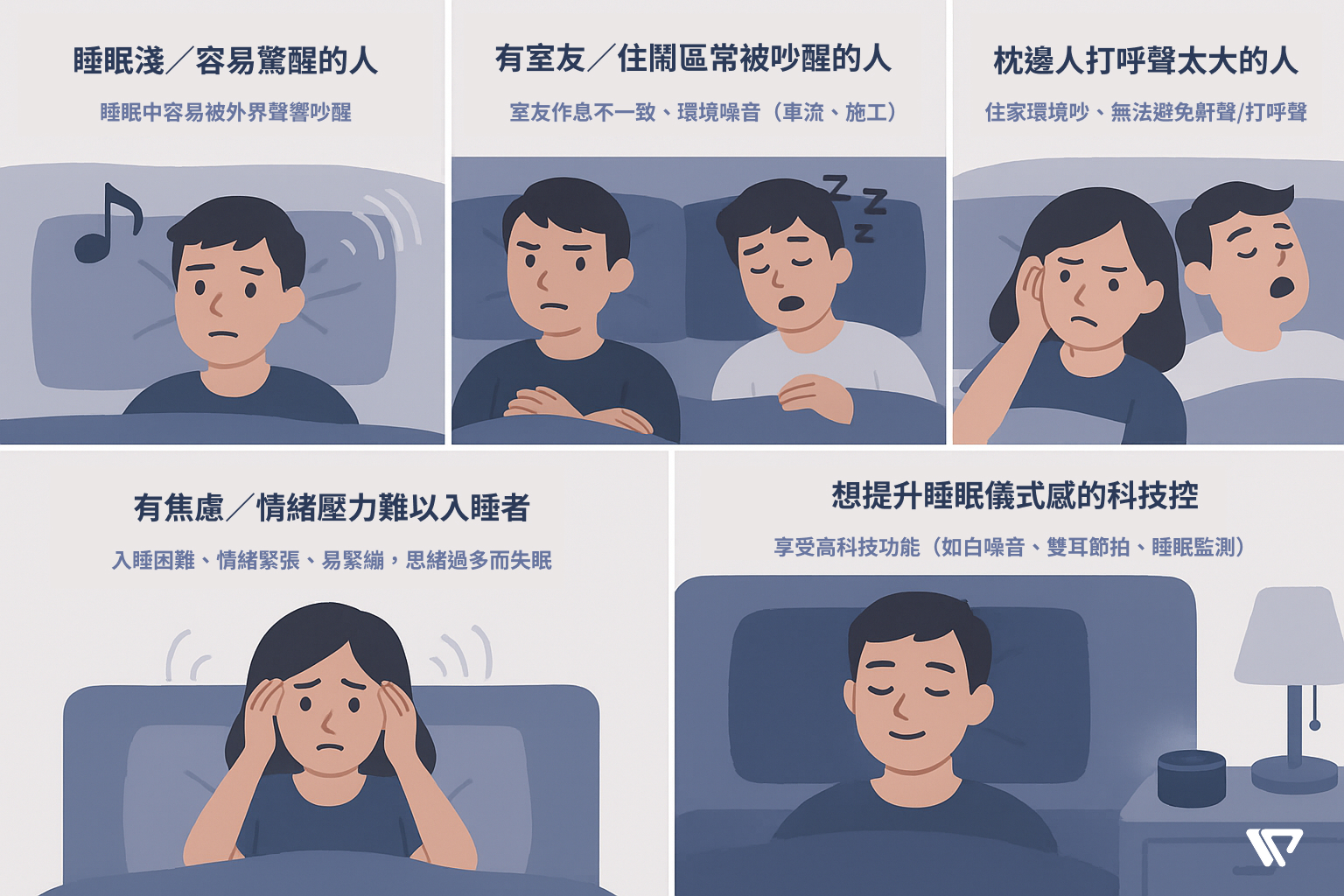 適合睡眠耳機族群