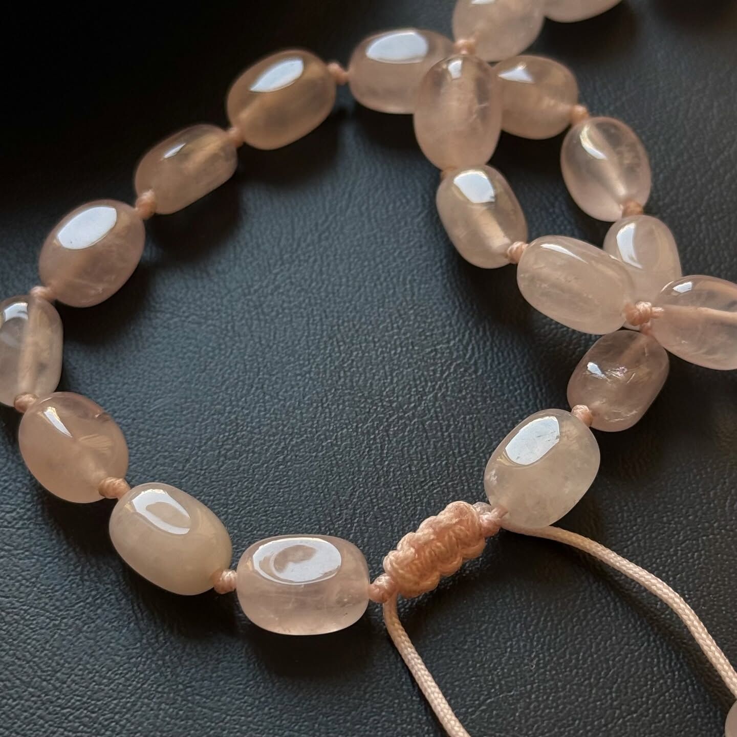 [原石] 粉晶手鏈 編織款