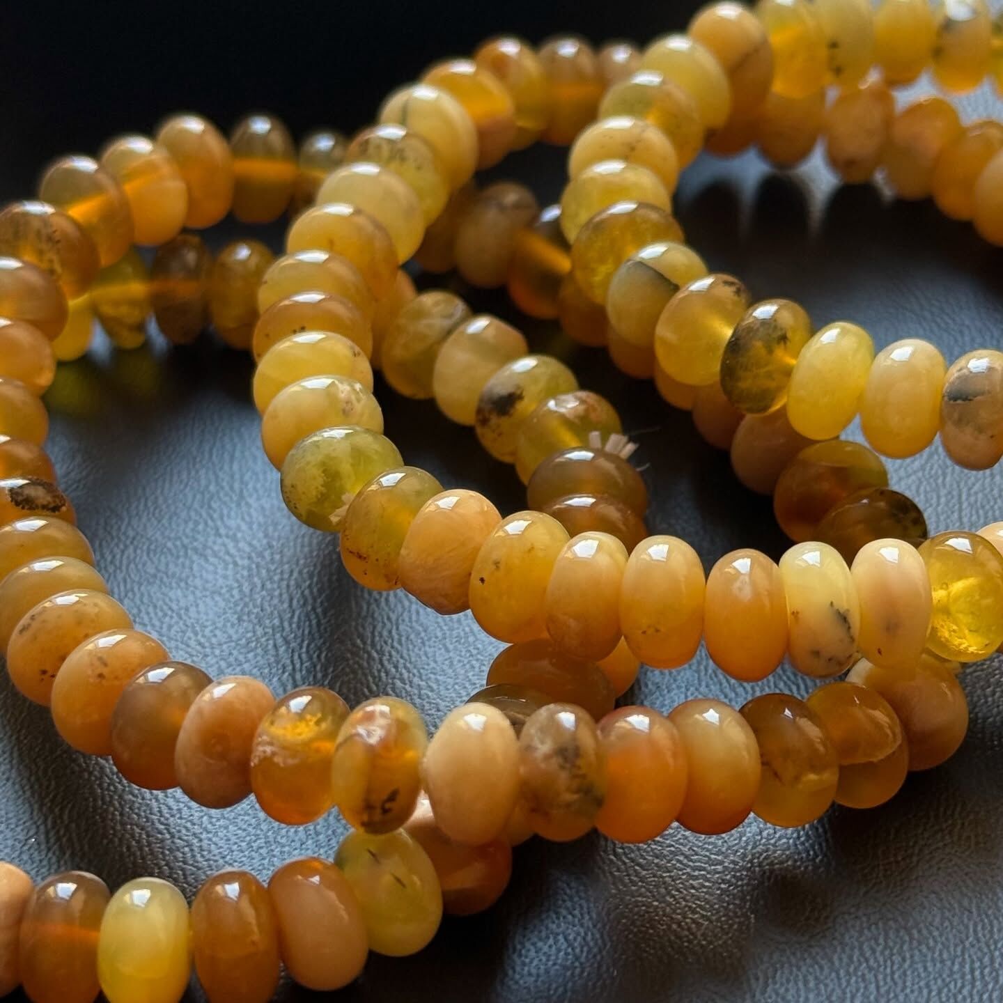 [原石] 黃樹枝蛋白石 水晶手串