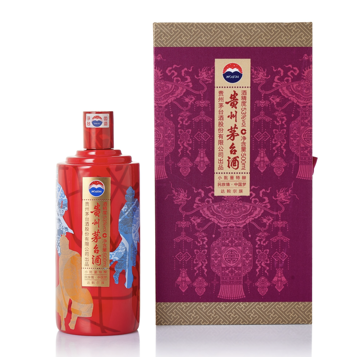 Kweichow Moutai 貴州茅台酒 五十六個民族紀念酒 - 達幹爾族(2017)(1BT50)