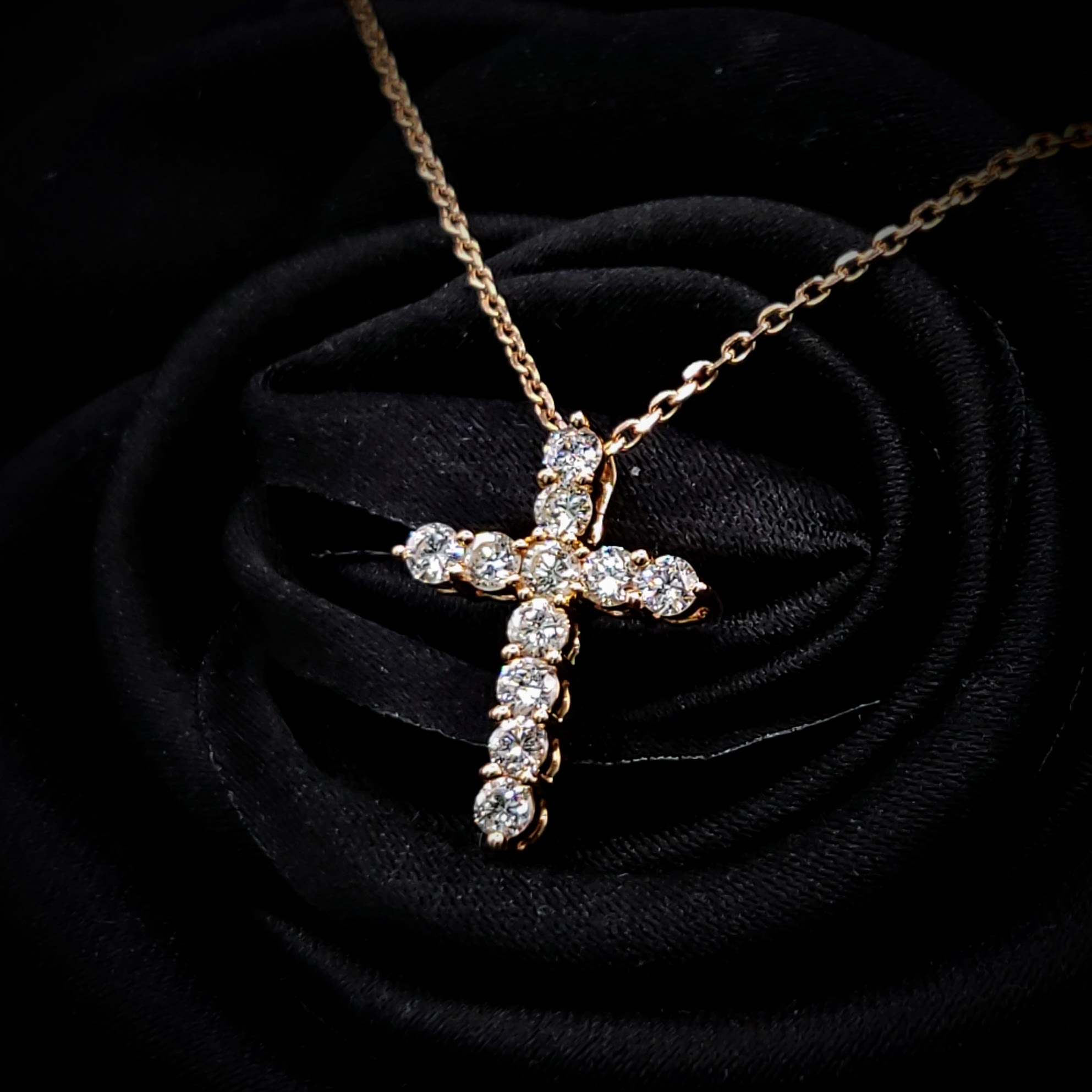 18K Rose Gold 0.55ct Diamond Pendant