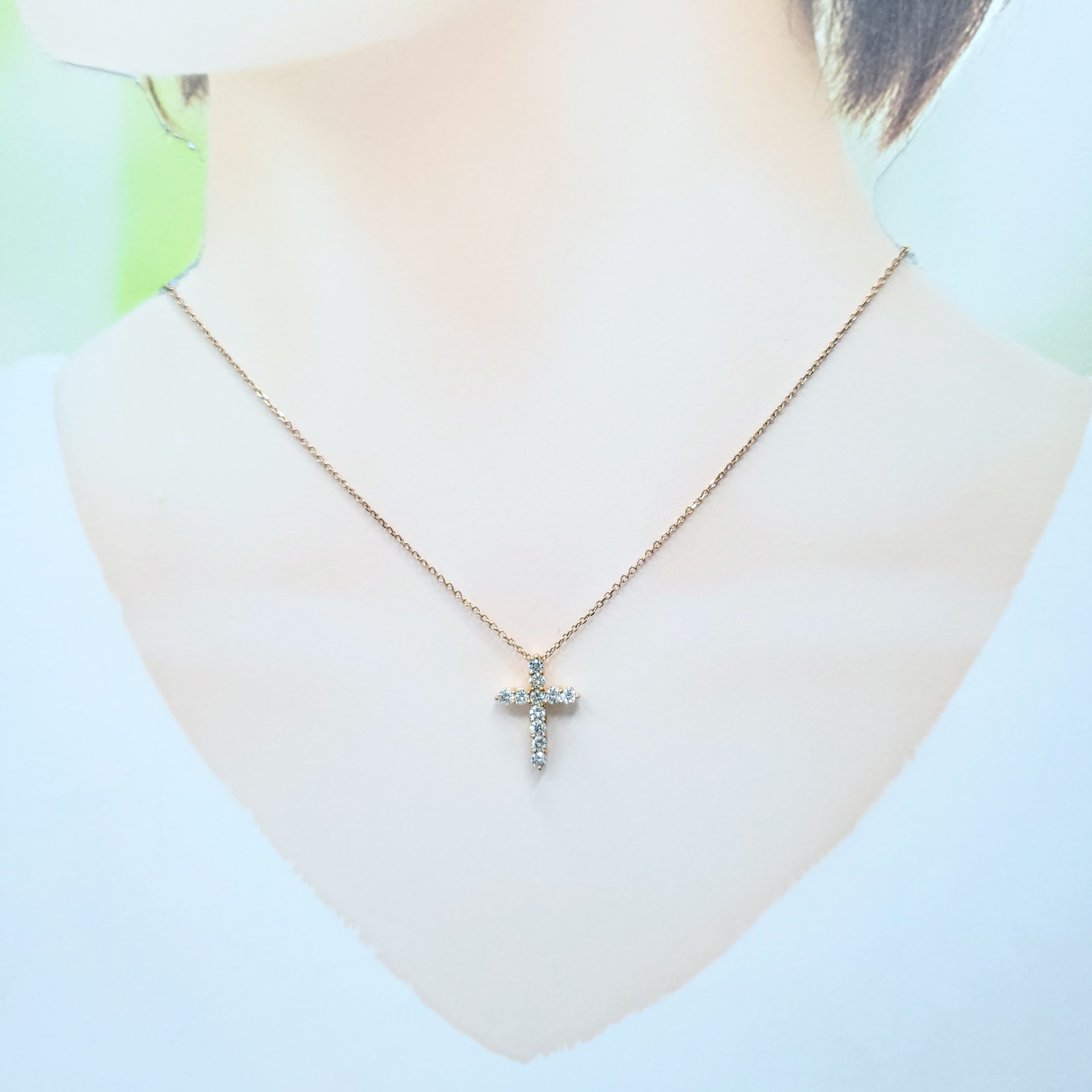 18K Rose Gold 0.55ct Diamond Pendant