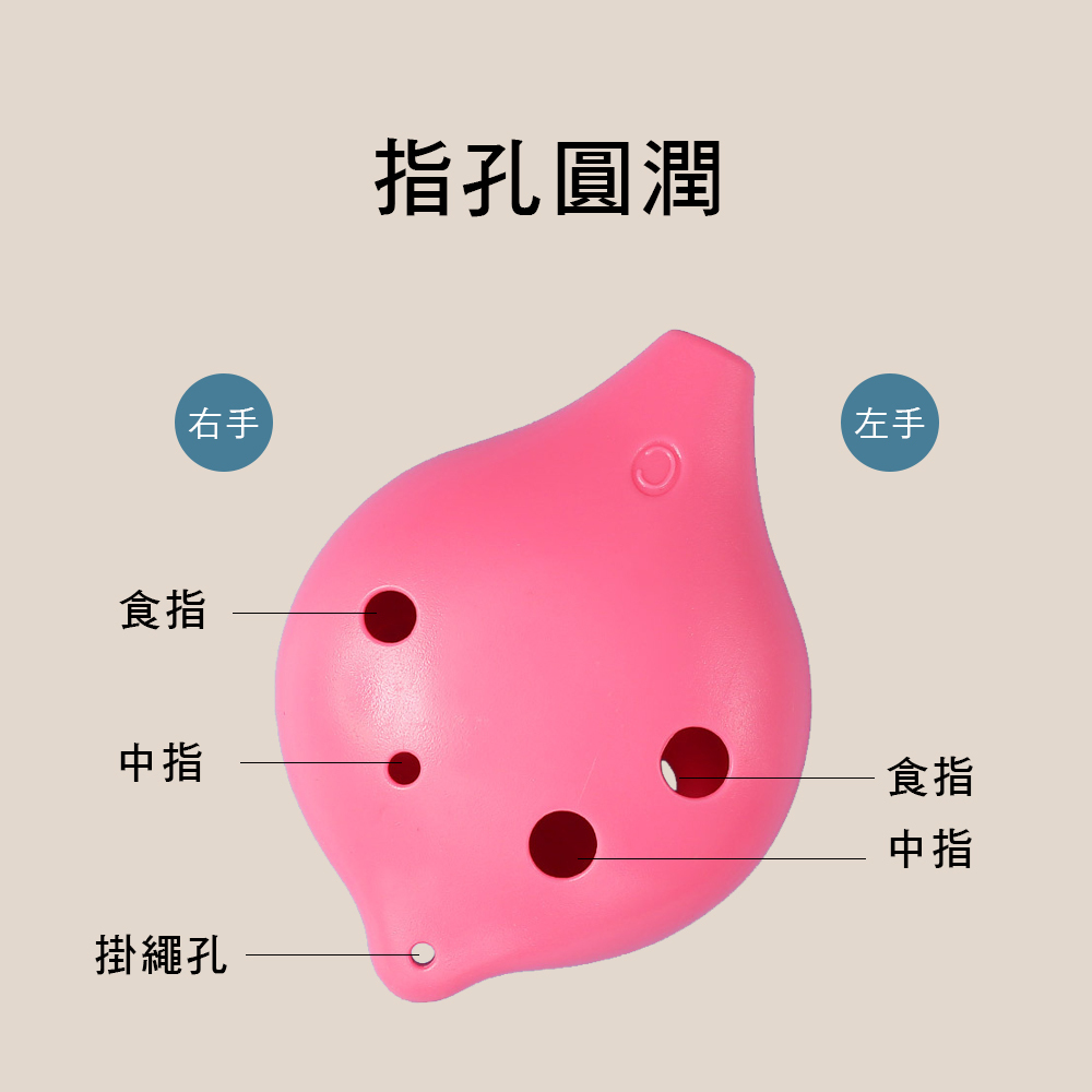 塑膠陶笛 C調 陶笛 短嘴 6孔 中音陶笛 傳統樂器 國樂器 S6C MI6C
