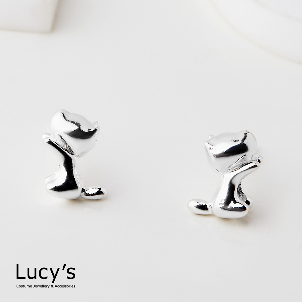 925純銀 小犬 耳環 (124325)