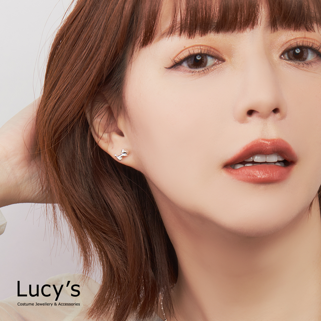 925純銀 小犬 耳環 (124325)