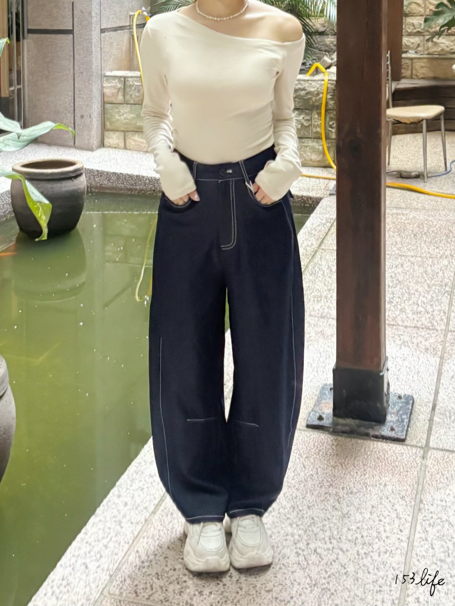 |現貨|夏季天絲薄款軟牛仔彎刀褲(S/L)