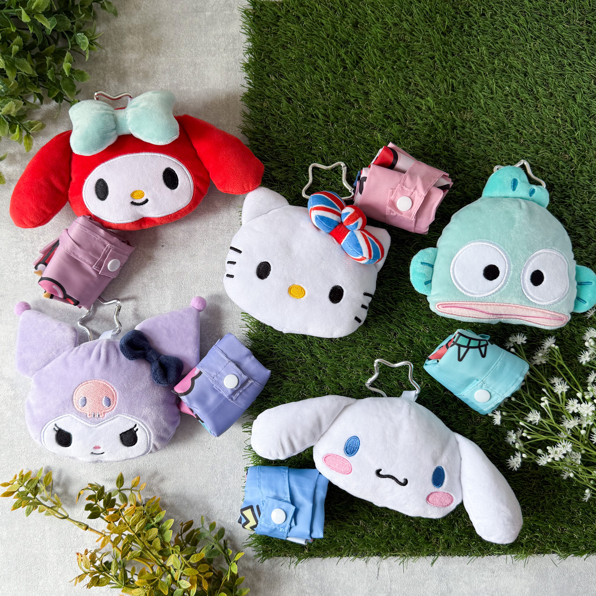 三麗鷗 絨毛布偶 萬用提袋 (5kinds)