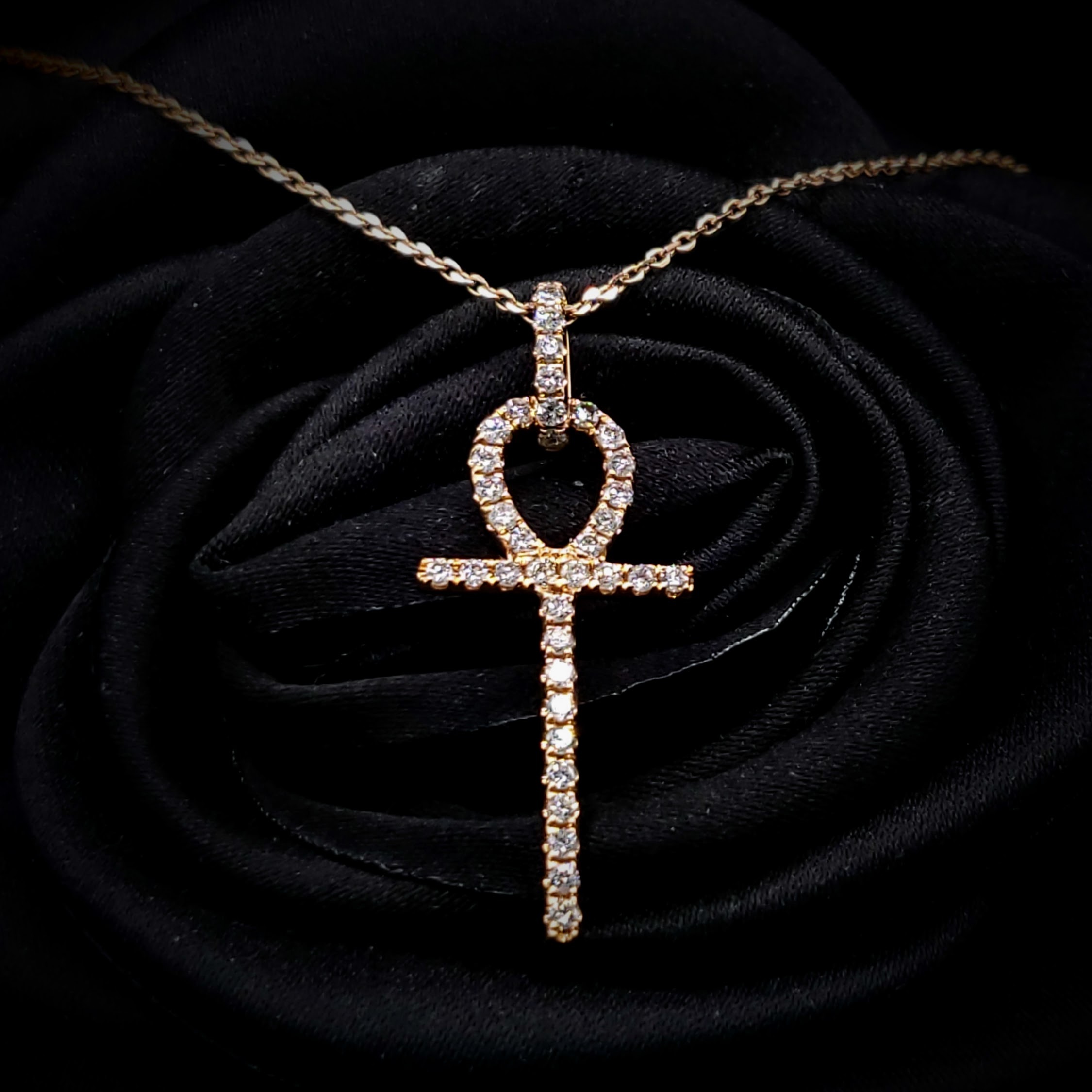 18K Rose Gold 0.47ct Diamond Pendant
