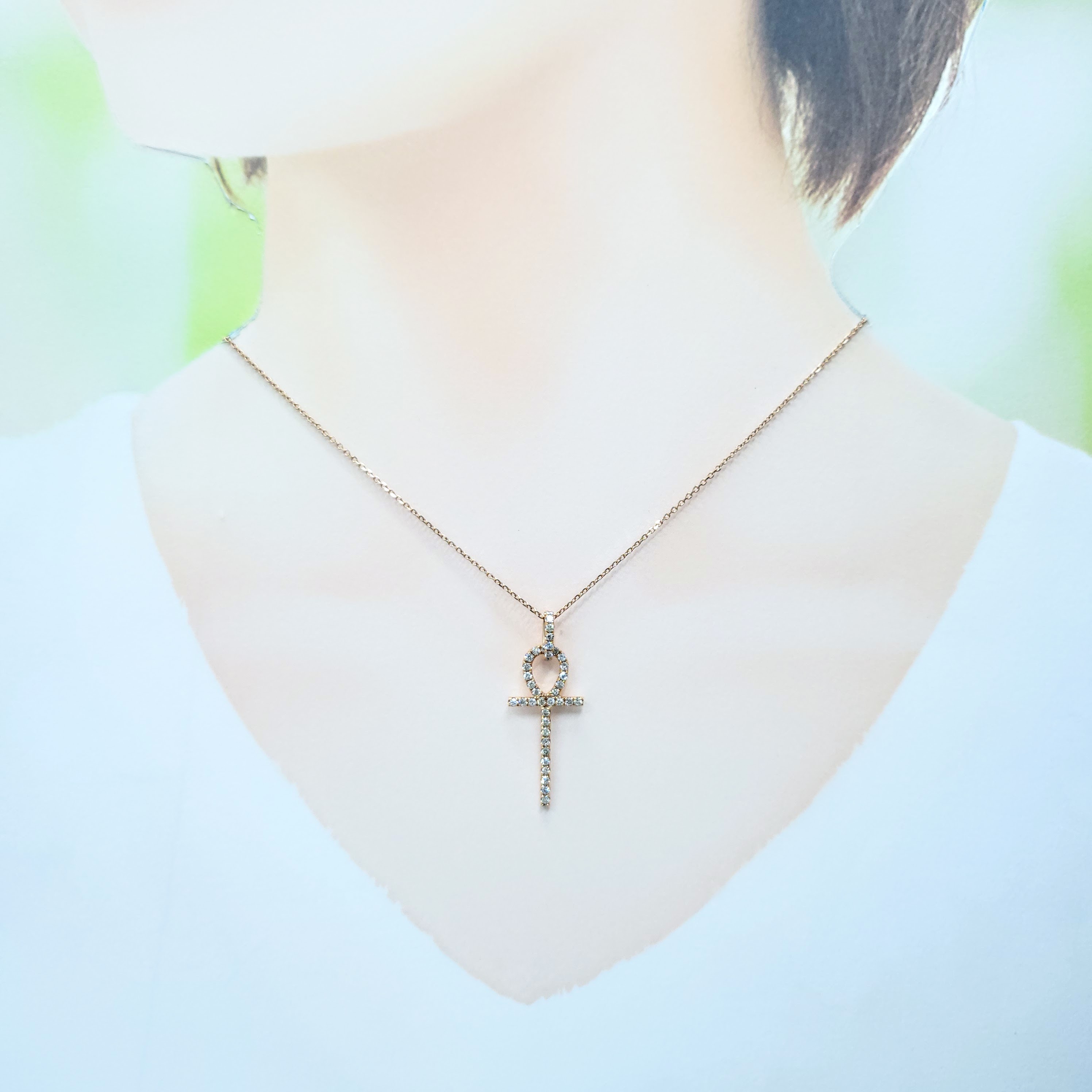 18K Rose Gold 0.47ct Diamond Pendant