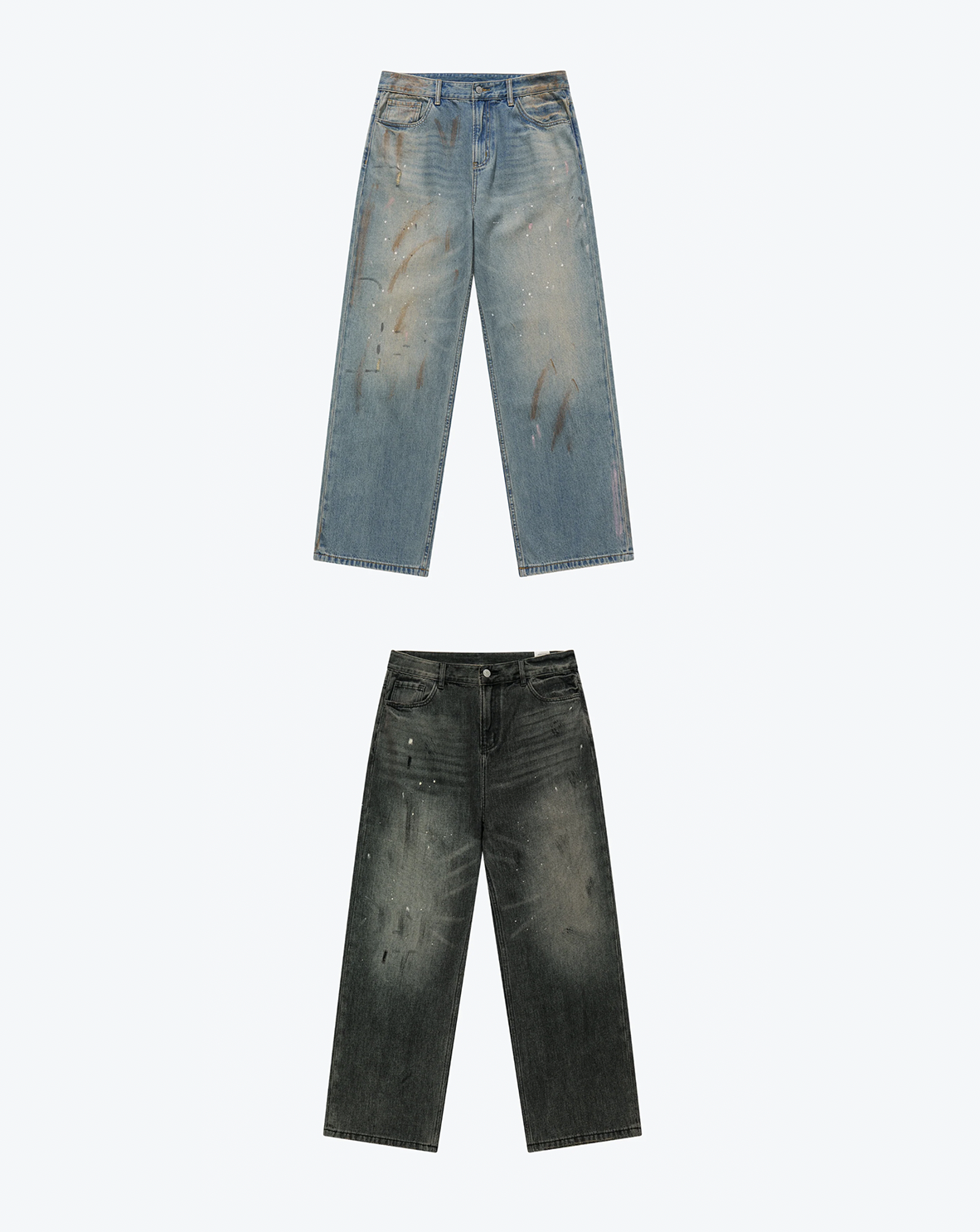 [現貨] Sense Dirty Straight Loose Cut Jeans | M25-39